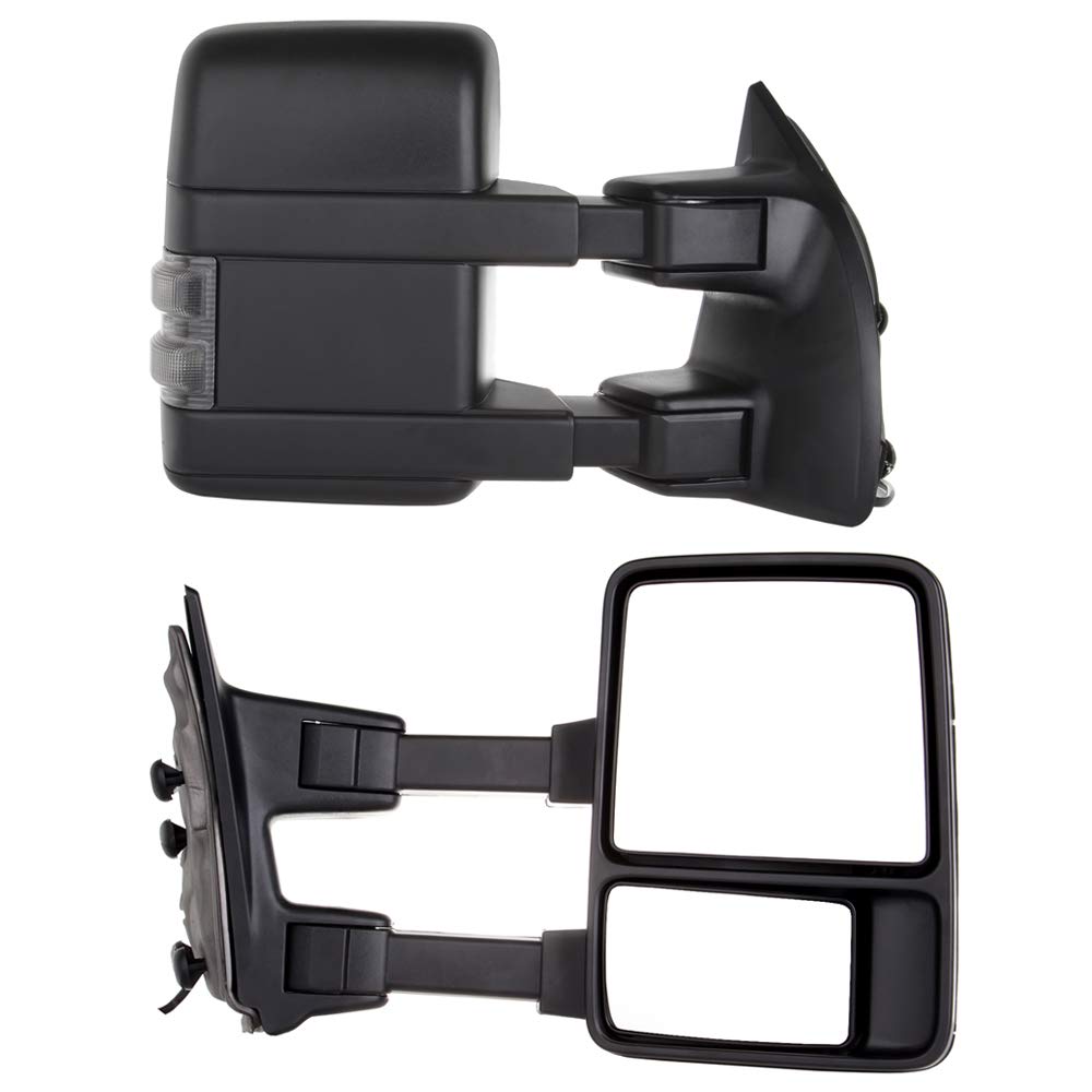 Power-Adjusted Heated Towing Mirrors Replacement for Ford F-350 & F-550 Super Duty (1999-2007) - Perfect for Enhanced Visibility & Safety While Towing Trailers or Large Loads