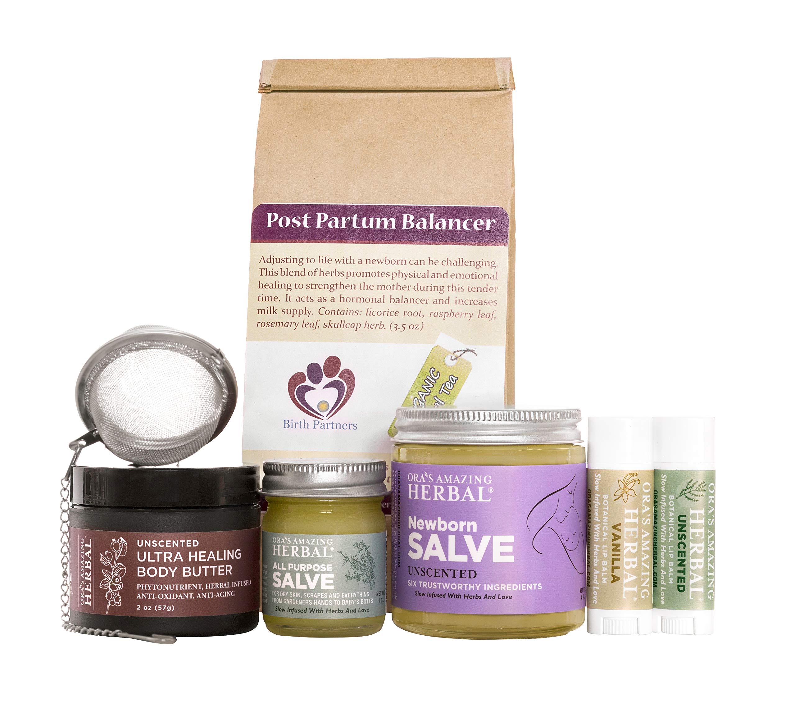 Natural Postpartum Care Gift Set for New Moms - Organic Herbal Tea & Skin Care Bundle for Mother & Baby | Postpartum Recovery Essentials, Newborn Gift Box, Nursing Mother Care Package (Perfect for Baby Showers & New Mama Self-Care)