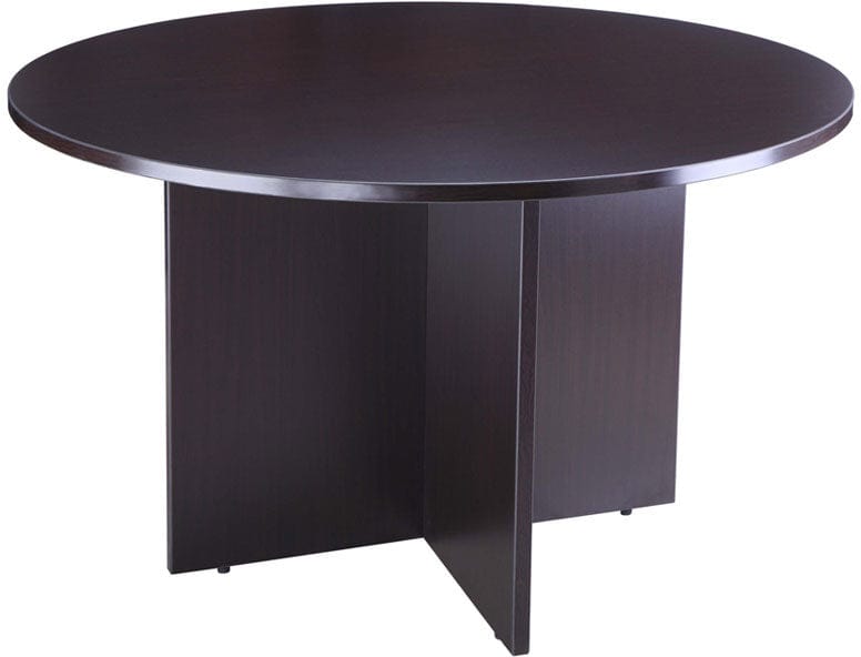Boss 47 Inch Round Dining Table - Modern Wooden Kitchen Table for 4-6 People [N123] | Perfect for Small Spaces, Breakfast Nooks & Cozy Family Meals