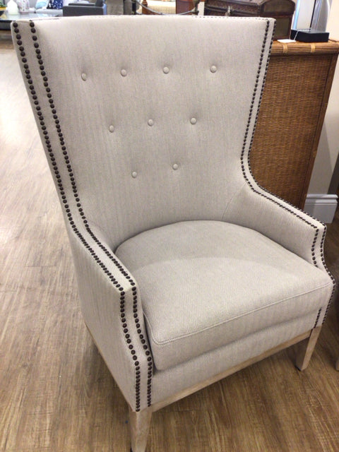 Four Hands Lillian Grey Wingback Accent Chair - Stylish Occasional Seating for Living Room, Bedroom or Office