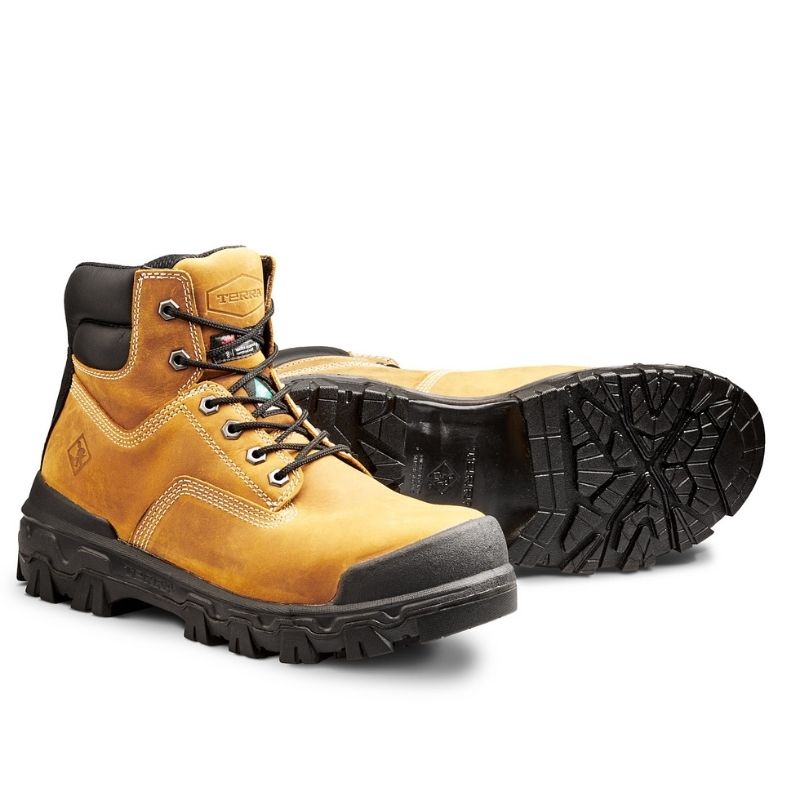Terra Sentry 2020 Men's 6-Inch Composite Toe Work Boots - Safety Steel Toe Work Shoes with Bumper Toe Protection, TR0A4NQEFWE, Brown - Ideal for Construction, Warehouse & Industrial Work