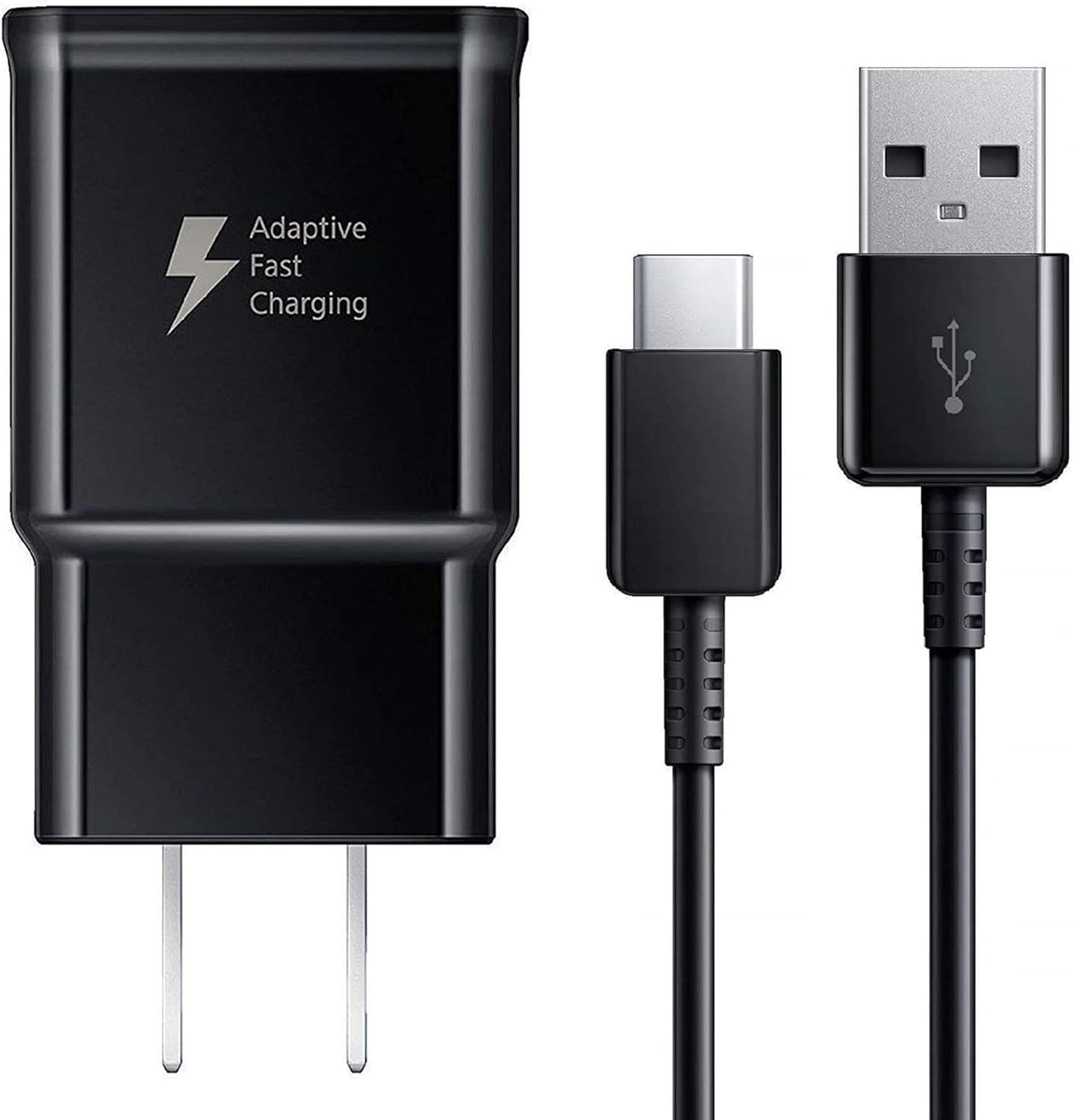 15W USB C Fast Charger with 5FT Cable - Compatible with Samsung Galaxy S8/S9/S10/S20/S21/Note 8/9/10 - Type C Wall Charger Block for Android Phones - Perfect for Home, Office & Travel Charging