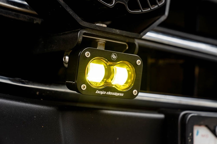 Ford Bronco Baja Designs S2 SAE Dual Fog Pocket Kit - Clear Spot Lights for Off-Road Driving & Night Adventures | Compatible with F150 Raptor 2021+ Models | Perfect for Trail Riding, Camping & Emergency Lighting