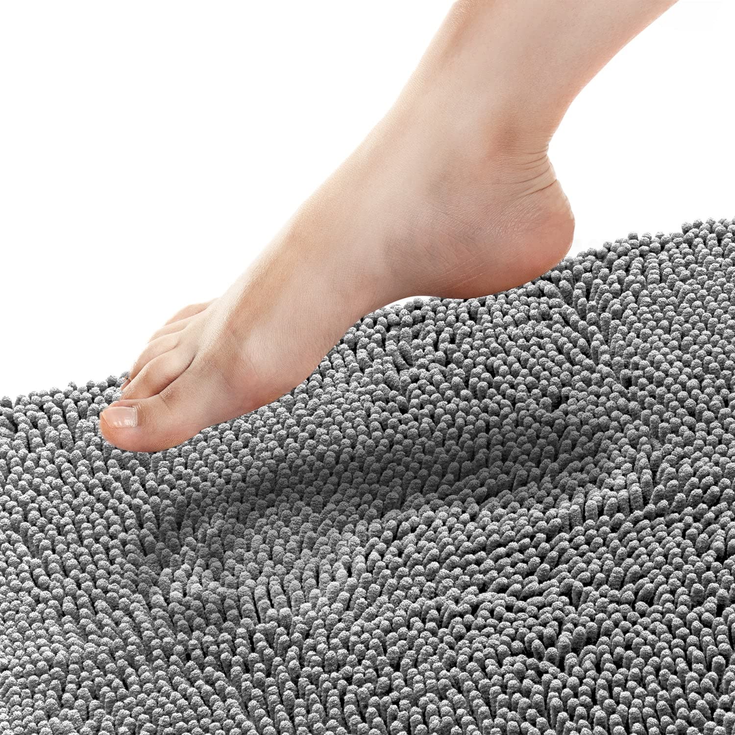 Premium Tafts Bathroom Rugs - Ultra Soft Chenille Microfiber Extra Thick Memory Foam Bath Mat, Super Absorbent & Machine Washable, Non-Slip Shaggy Bathroom Mats (21