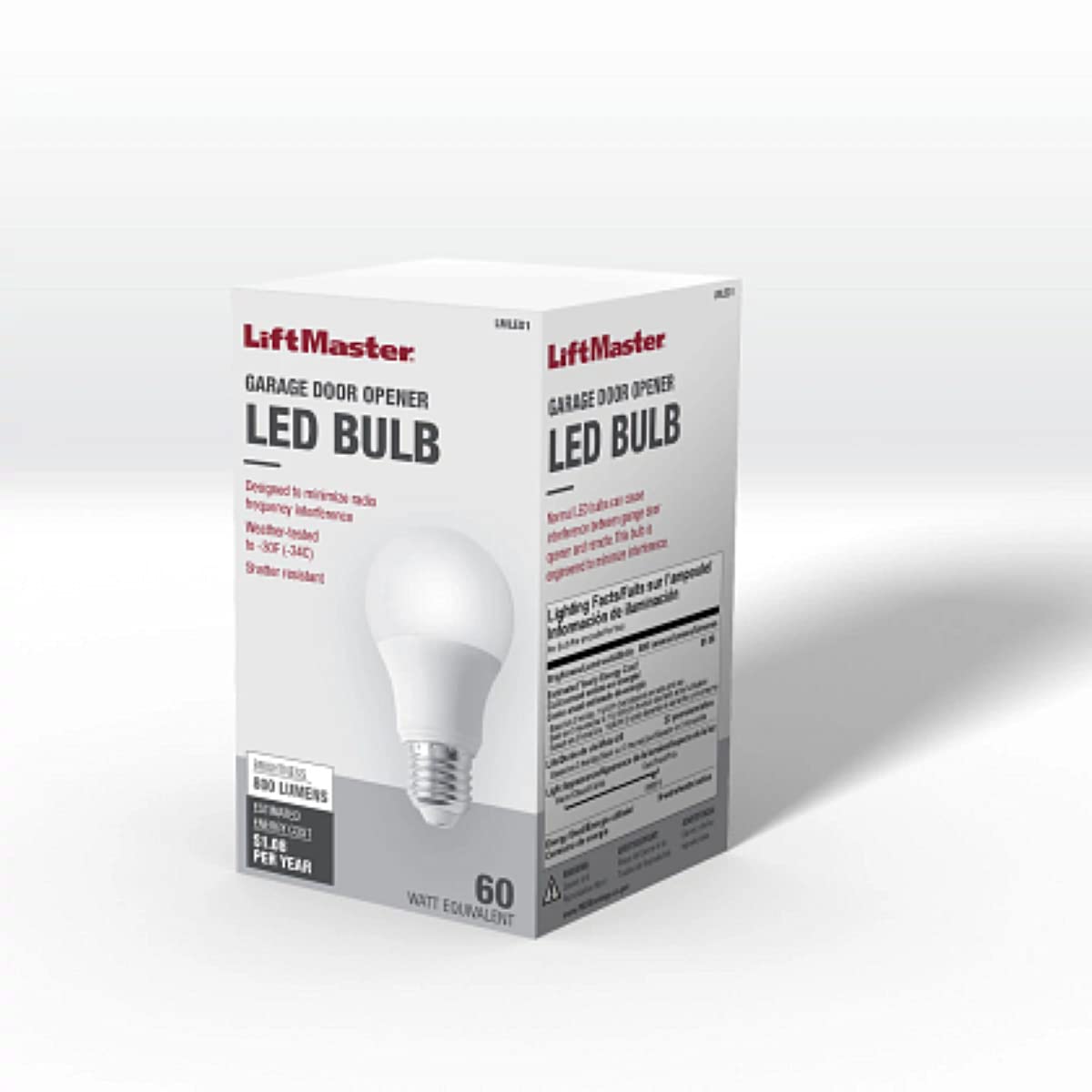Liftmaster LMLED1 Universal Garage Door Opener LED Light Bulb - Bright Replacement Bulb for Garage Door Openers, Home & Commercial Use