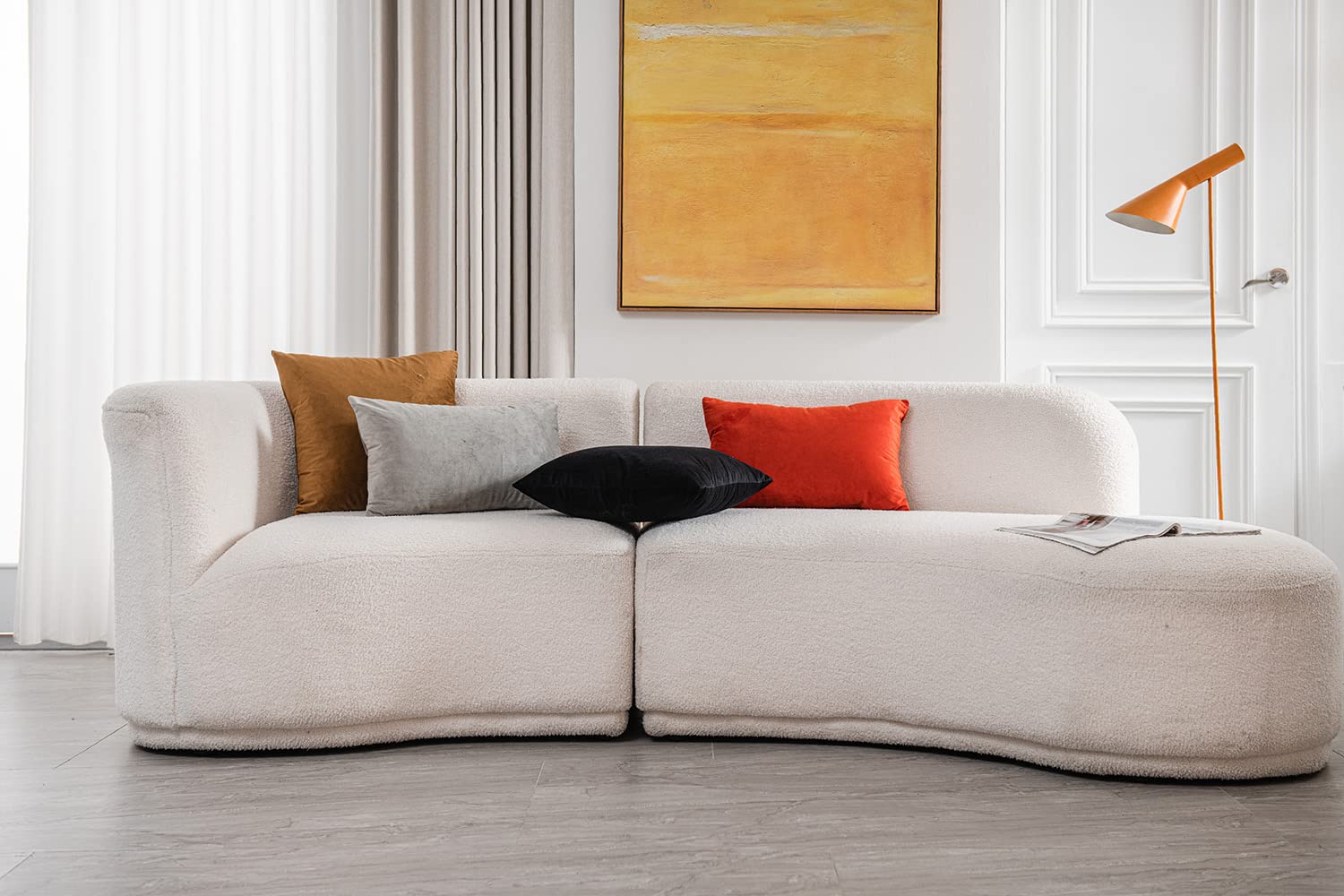 DEZENE 26x26 Inch Velvet Euro Pillow Covers - 2 Pack Soft Square Couch Pillow Shams for Living Room, Sofa & Bed - Cozy Oversized Throw Pillow Cases (Black) - Perfect for Home Decor, Lounge & Relaxation