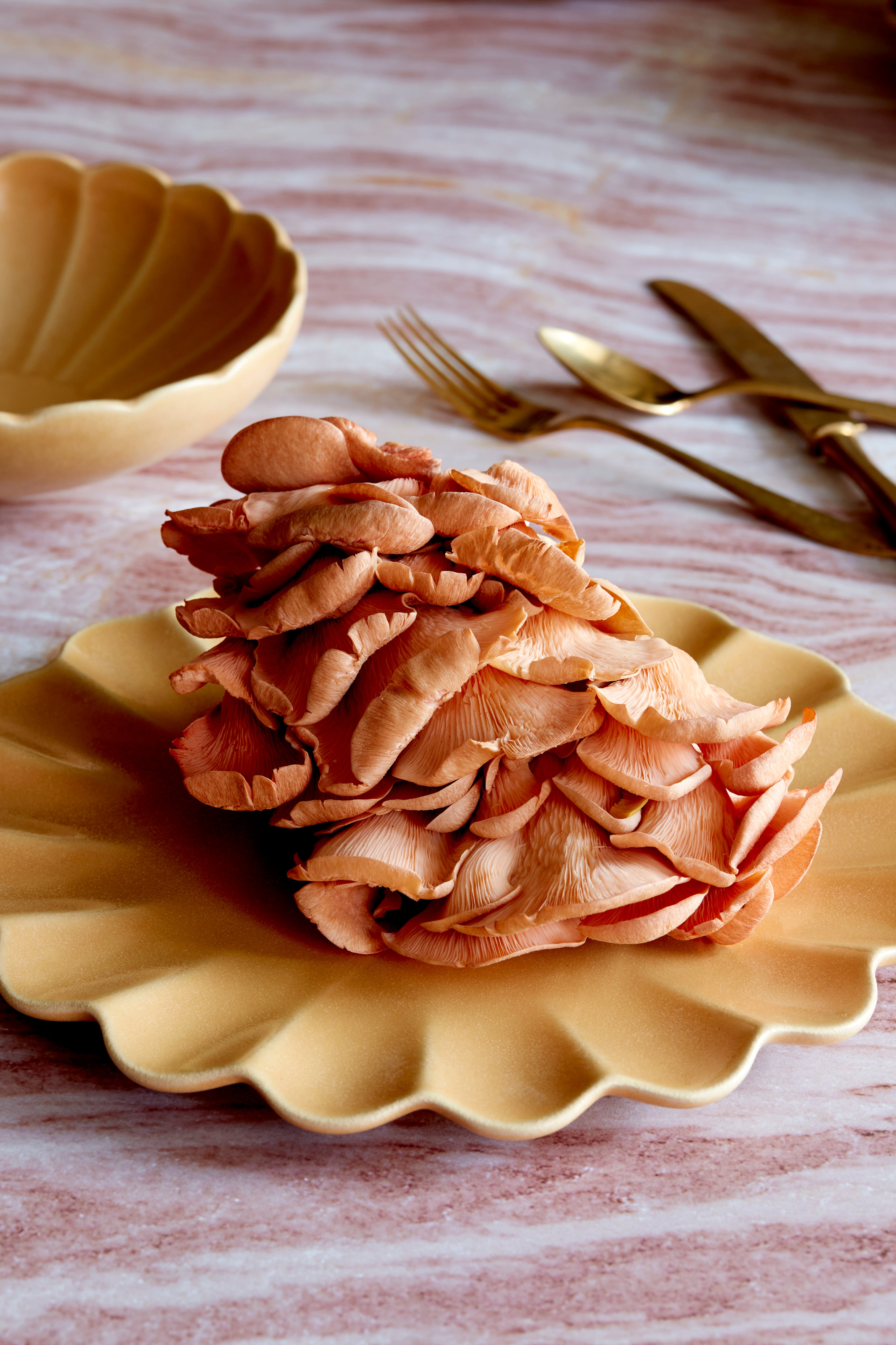 Dhalia Stoneware Salad Plate in Camel - Elegant Dinnerware for Salads, Appetizers & Desserts - Perfect for Home Dining, Parties & Entertaining