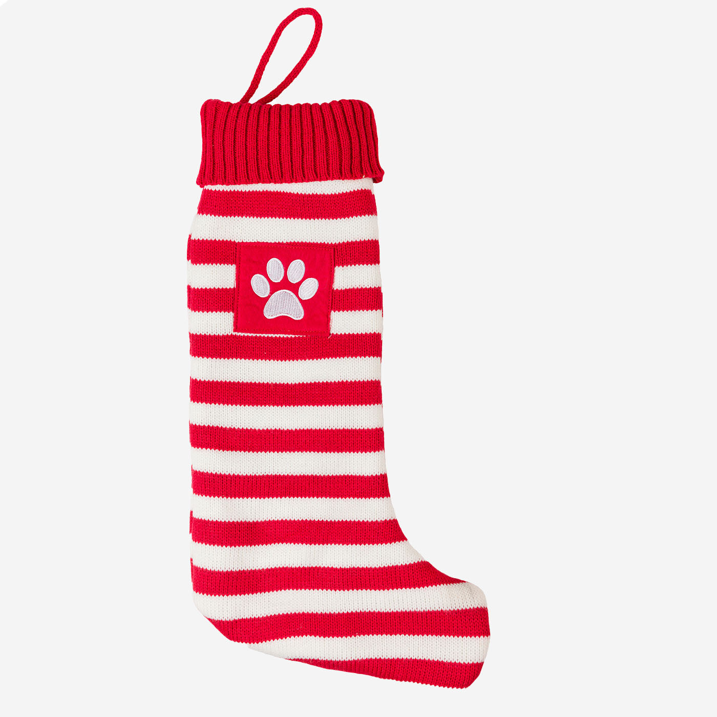 House of Paws Striped Christmas Stocking for Pets - Festive Holiday Dog Cat Stocking with Name Customization - Perfect for Pet Lovers Christmas Decorations & Gift Giving