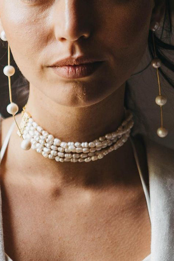 Elegant Pearl Drop Long Earrings for Women - Perfect for Weddings, Parties & Special Occasions