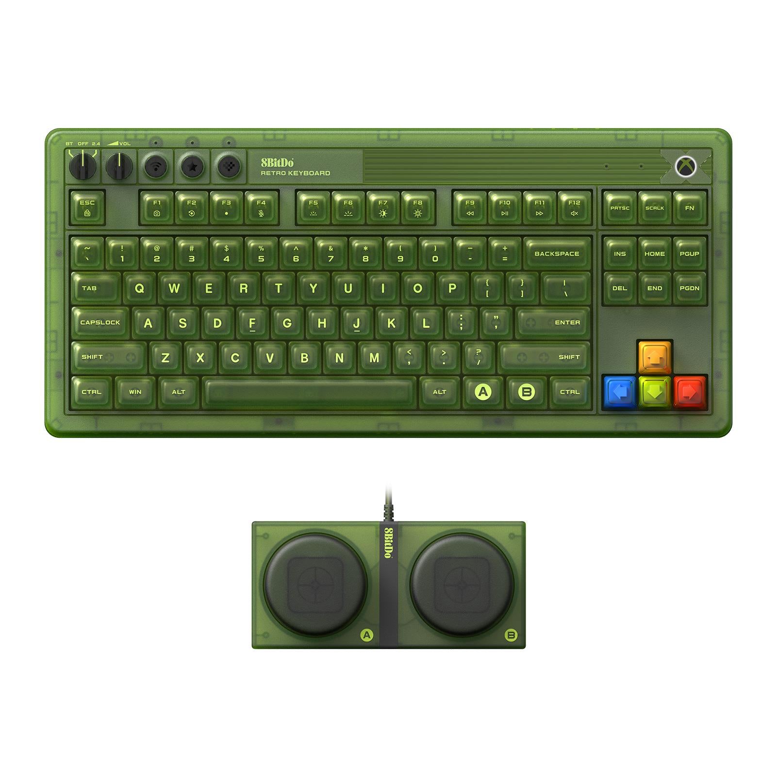 8Bitdo Retro 87 Mechanical Gaming Keyboard for Xbox - Blue Switch, Wired USB, RGB Backlit - Perfect for Retro Gaming, PC & Console Setup