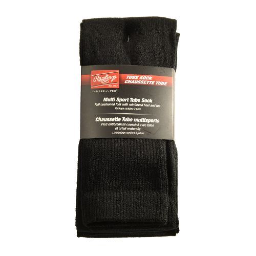 Rawlings Baseball Socks 3-Pack - Moisture-Wicking Pro Performance Tube Socks for Baseball, Softball & Sports - Comfortable Athletic Socks for Men & Women - Ideal for Games, Practice & Training