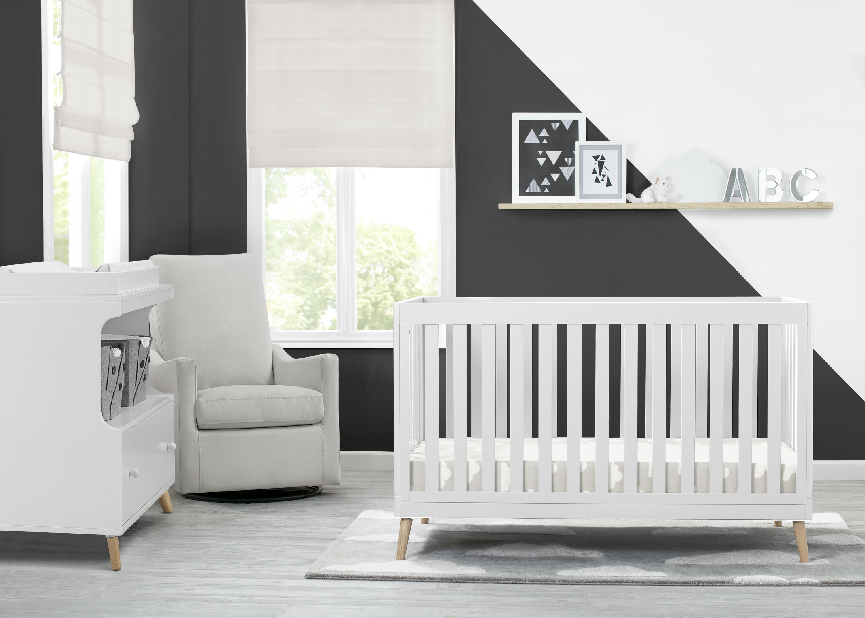 Essex 4-in-1 Convertible Baby Crib - Toddler Bed, Daybed & Full-Size Bed Conversion - Safe Nursery Furniture for Newborns & Kids - Perfect for Bedrooms, Daycare & Guest Rooms