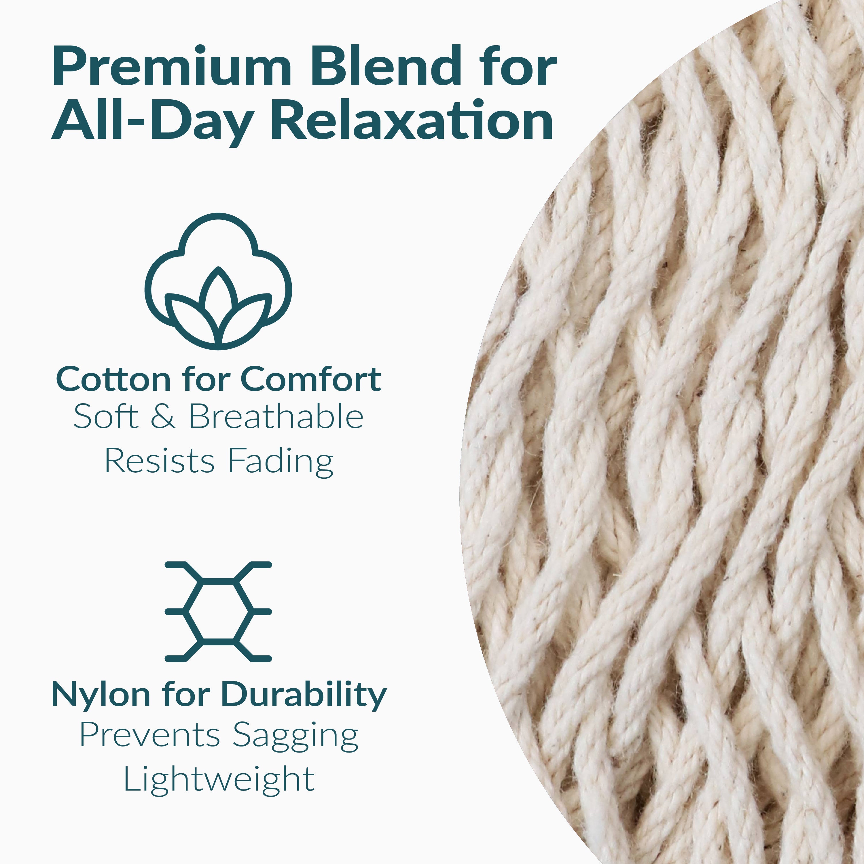 Sunnydaze Family Size Handwoven Thick Cord Mayan Hammock - Durable & Comfortable Outdoor Hammock for Backyard, Patio, Beach & Camping