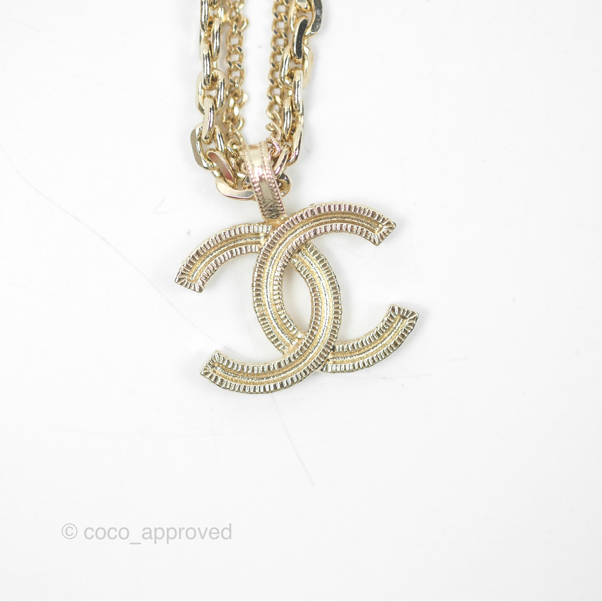 Chanel CC Crystal Necklace Gold Tone 21P - Elegant Fashion Jewelry for Women | Perfect for Parties, Weddings & Special Occasions