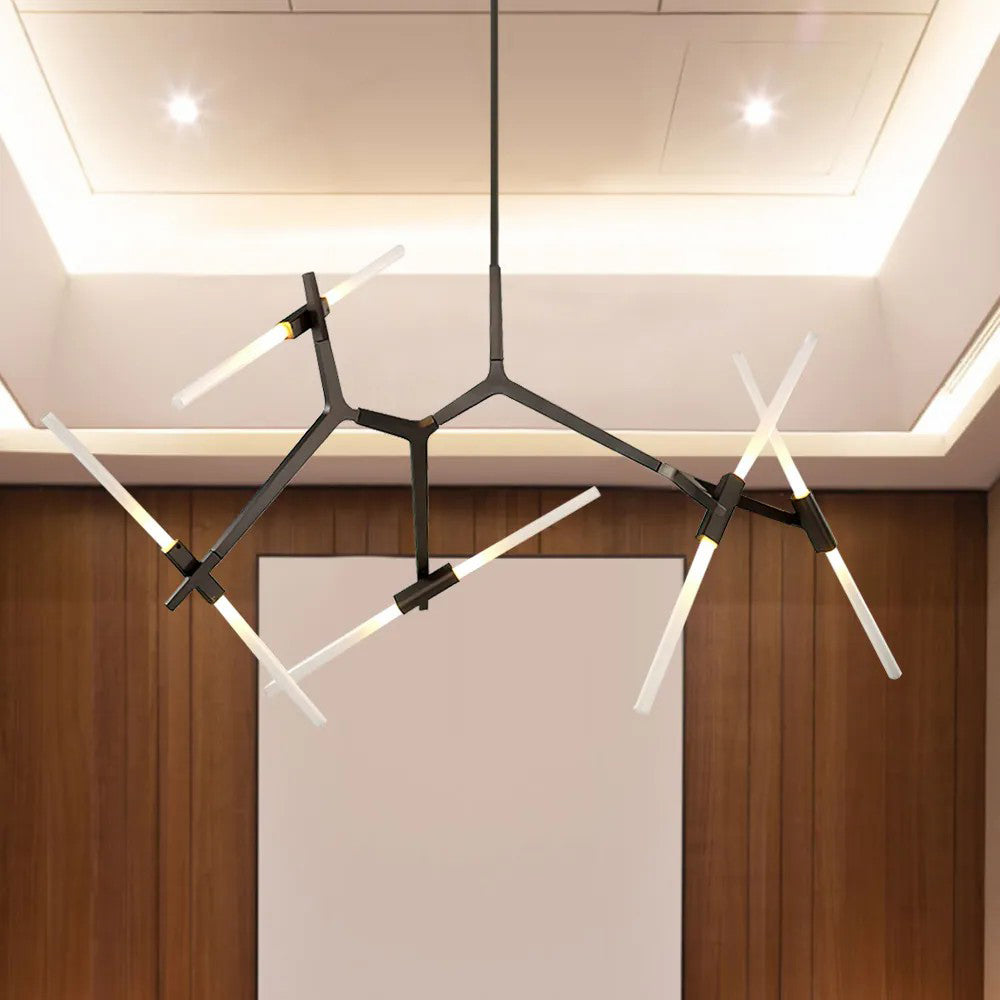 Rustic Tree Branch Chandelier - Handmade Wooden Ceiling Light Fixture for Farmhouse, Cabin & Bohemian Home Decor | Perfect for Living Room, Bedroom or Dining Area Lighting
