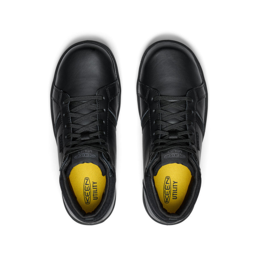 Men's PTC Kenton Mid Work Shoe - Soft Toe Safety Boots for Construction & Industrial Work | Black/Black | Durable & Comfortable for Long Shifts