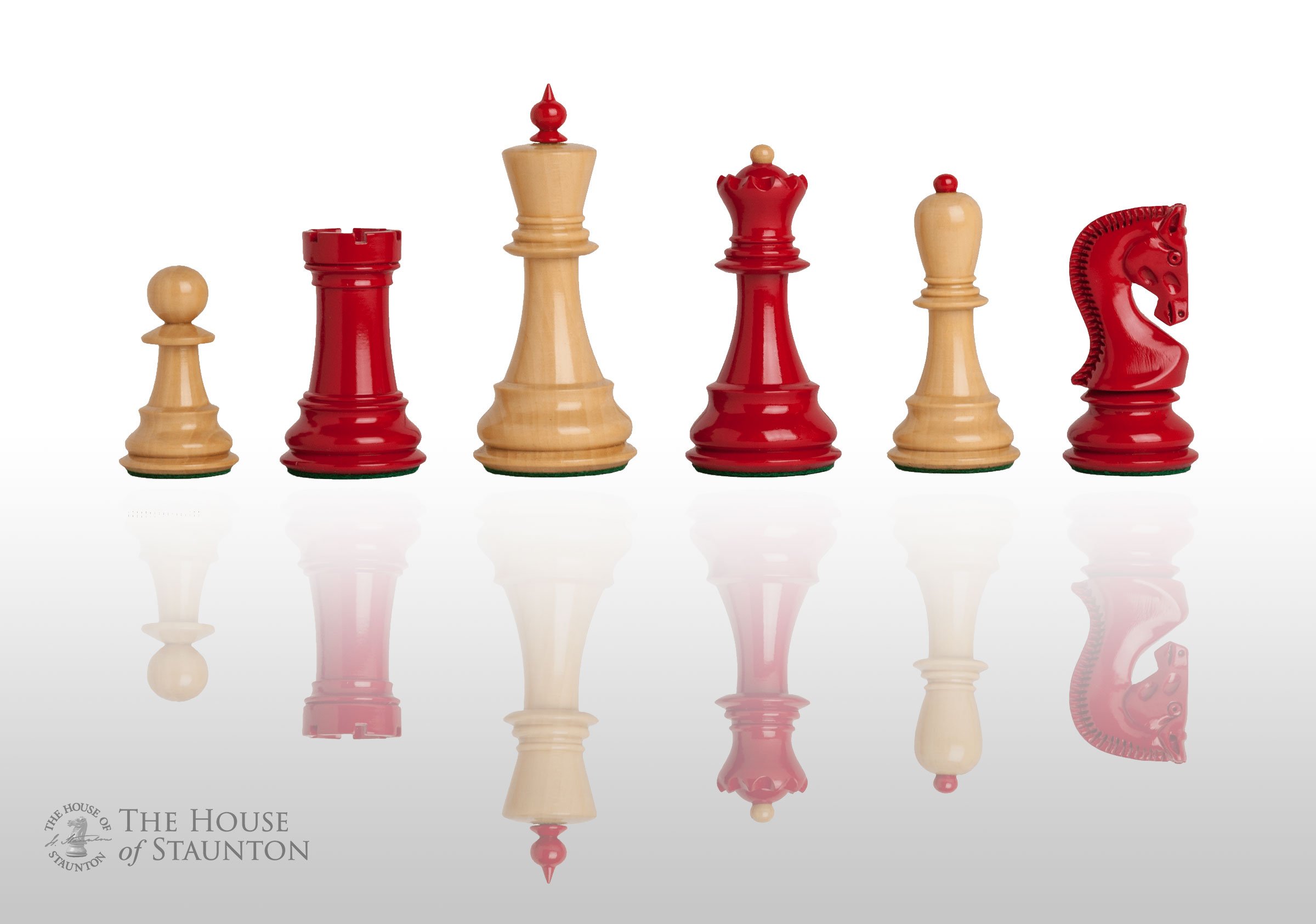 The House of Staunton Zagreb '59 Series Chess Pieces Only - 3.875