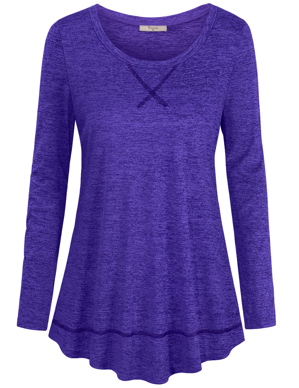 Cestyle Women's Workout Tops - Breathable Yoga Shirts, Running Tees & Activewear for Gym, Fitness & Outdoor Sports