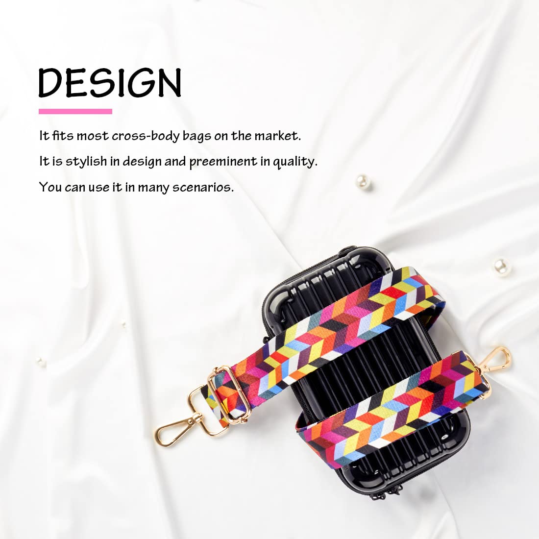 Adjustable Handbag Strap Replacement - Wide Shoulder Strap for Crossbody Bags & Purses - Perfect for Work, Travel & Everyday Use