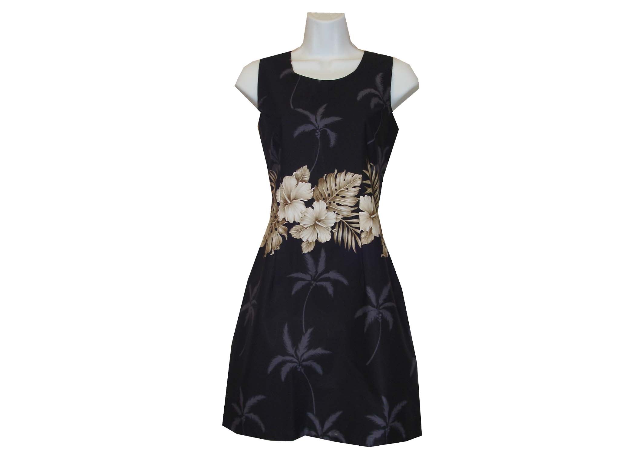 Vintage Hibiscus Short Hawaiian Tank Dress - Made in Hawaii - Perfect for Beach Vacations, Luau Parties & Summer Outfits