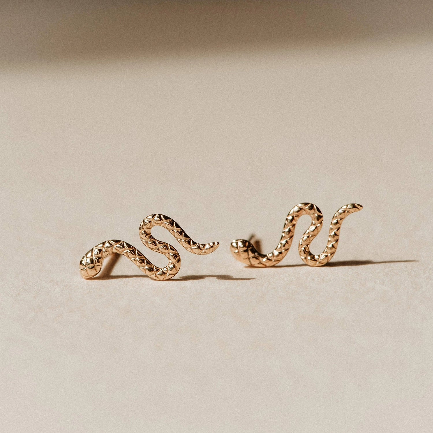 Revival Dainty Snake Earrings - 14K Yellow Gold Hoop Earrings for Women, Elegant & Minimalist Jewelry Gift for Her | Perfect for Parties, Dates & Everyday Wear