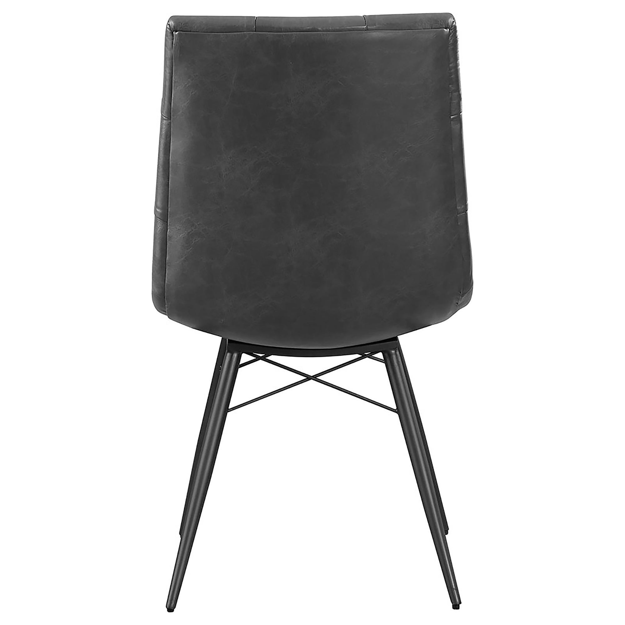 Charcoal & Gunmetal Tufted Back Dining Chairs Set of 4 - Modern Upholstered Kitchen Chairs for Dining Room, Kitchen Island & Breakfast Nook