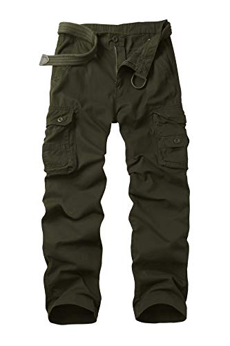 AKARMY Men's Tactical Cargo Pants - Military Camo Combat Work Pants with 8 Pockets (No Belt Included) - Perfect for Outdoor Hiking, Camping & Tactical Operations