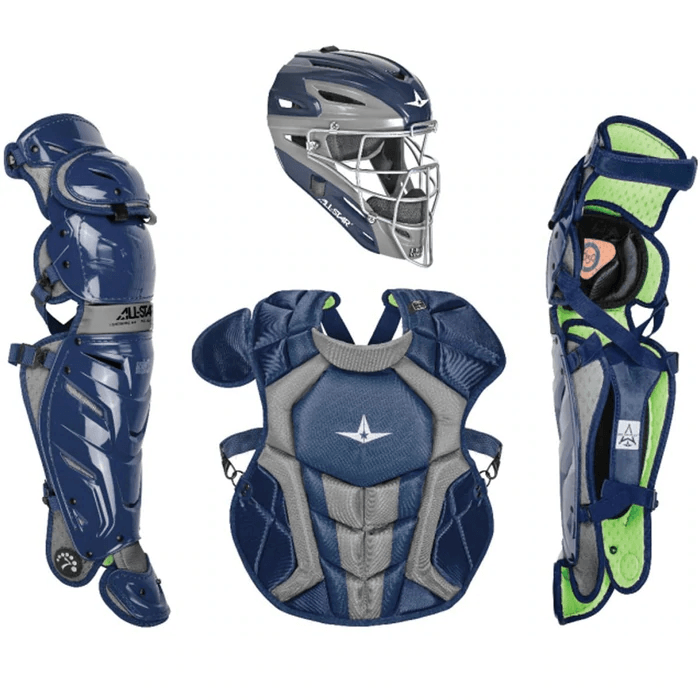 All Star Axis Pro 7S Youth Baseball Catcher’s Set for Kids Ages 9-12 - Lightweight Protective Gear for Baseball & Softball Games, Practices & Training Sessions