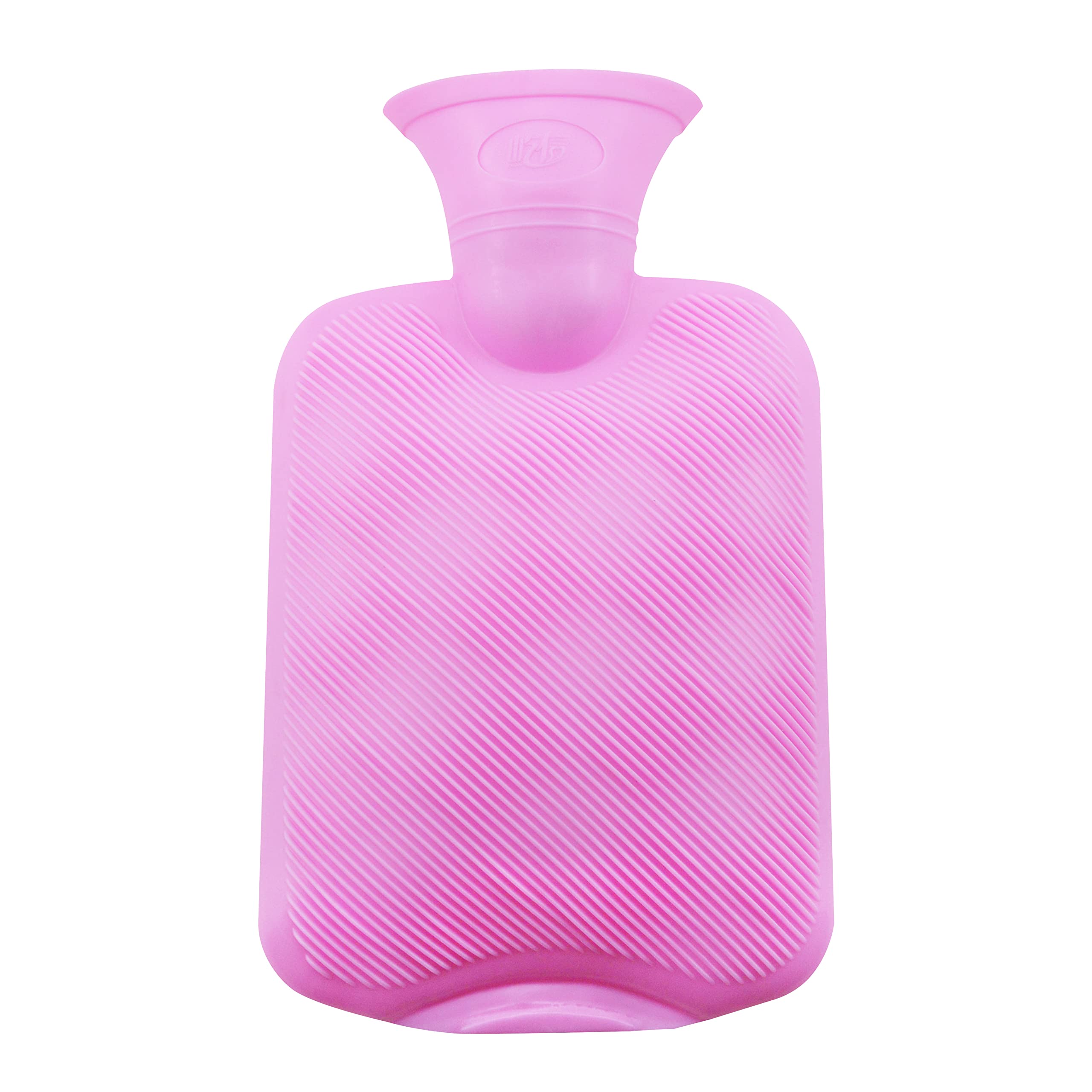Blue 650ml Hot Water Bottle with Removable Soft Wool Cover - Leak-Proof PVC for Pain Relief, Hot & Cold Therapy - Perfect for Hand/Foot Warming, Bed Warmer & Menstrual Cramp Relief
