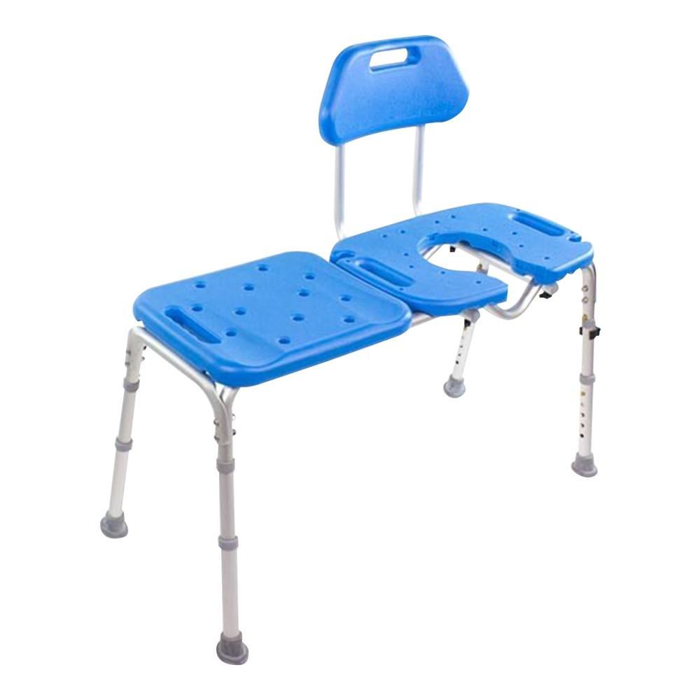 ALL ACCESS Bath Transfer Bench with CUTOUT & Removable Insert - Shower Safety Seat for Elderly, Disabled & Post-Surgery Recovery - Non-Slip Bathroom Mobility Aid for Home & Healthcare Facilities