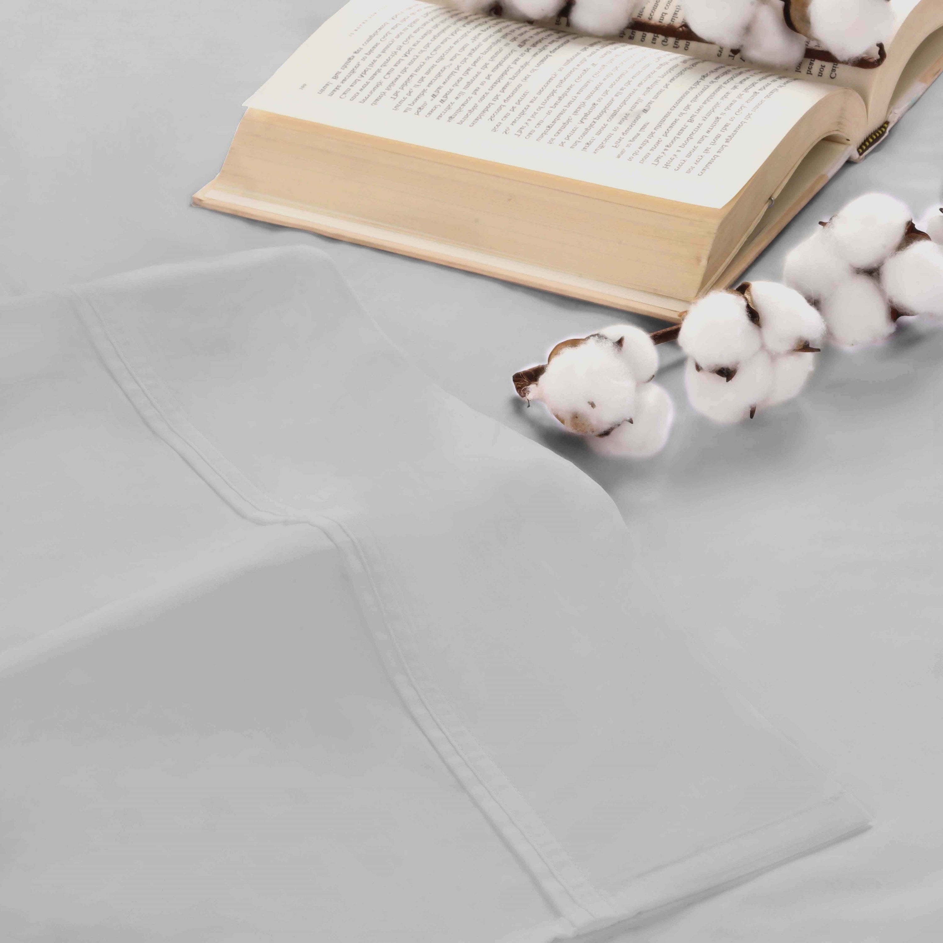 Premium Gina Organic Cotton 300 Thread Count Percale Deep Pocket Sheet Set - Queen Size, 4-Piece Bedding for Cool & Breathable Sleep - Perfect for Master Bedroom, Guest Room & Dorm