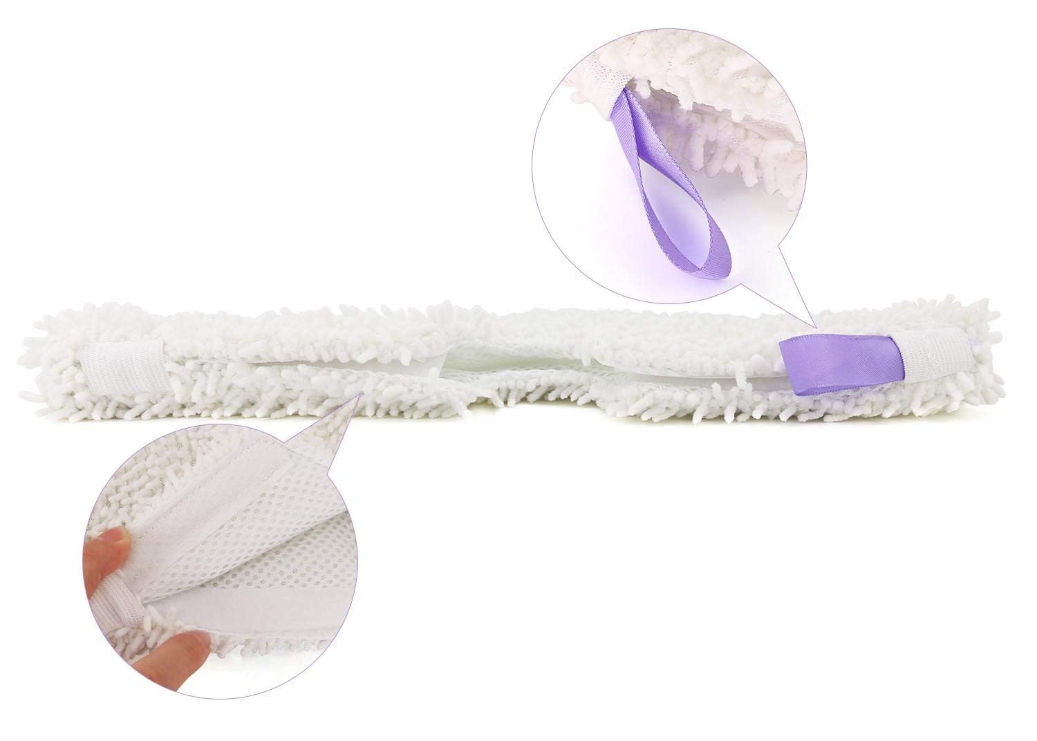 4 Pack Microfiber Steam Mop Replacement Pads for Shark Steam Pocket Mops S3500 Series - Compatible with S3501/S3601/S3550/S3901/S3801/SE450/S3801CO/S3601D - Machine Washable & Easy Cleaning - Perfect for Hardwood Floors, Tile & Laminate Cleaning