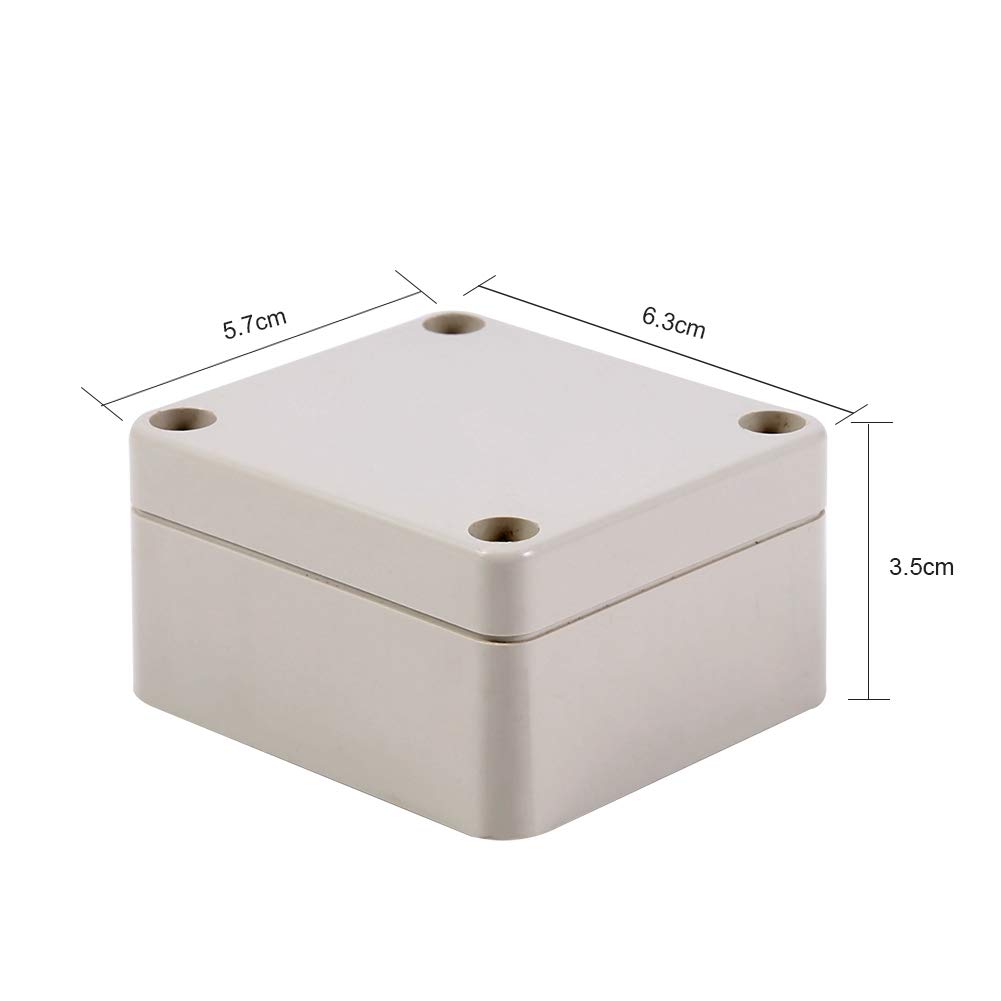Outdoor Electrical Junction Box - Waterproof Cable Enclosure (65x60x35mm) for Secure Outdoor Wiring & Connections - Ideal for Garden, Patio & Exterior Electrical Projects