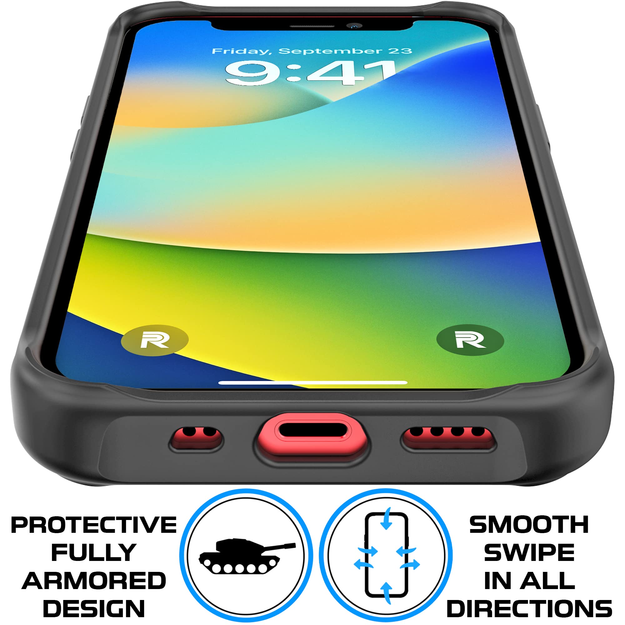 Premium Aramid Fiber Phone REBEL iPhone 12 Mini Case [Rebel Series Gen-2] - MagSafe Compatible, Shockproof Corners, Slim Grip Cover for 5.4