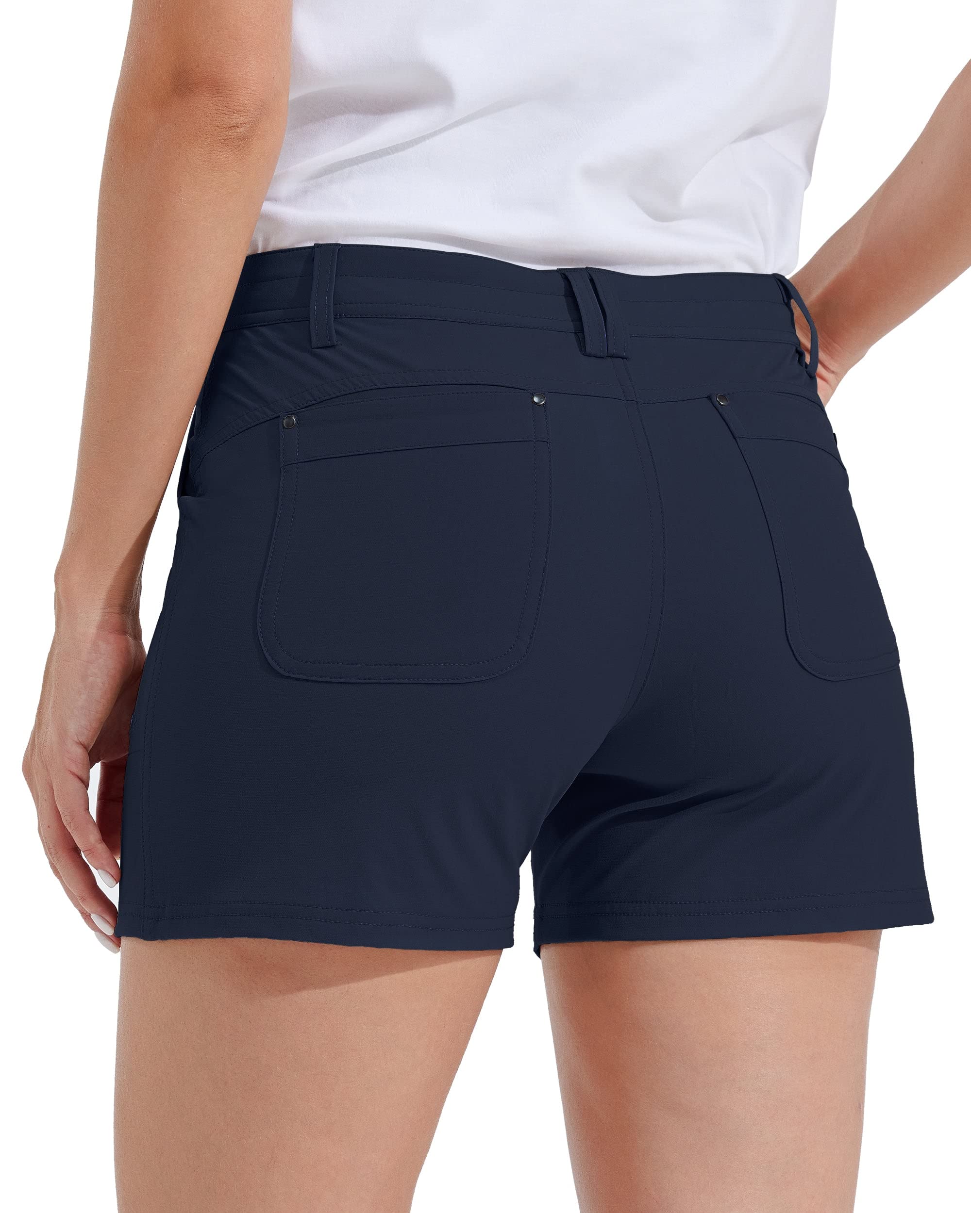 Willit Women's Quick Dry Golf & Hiking Shorts - 4.5
