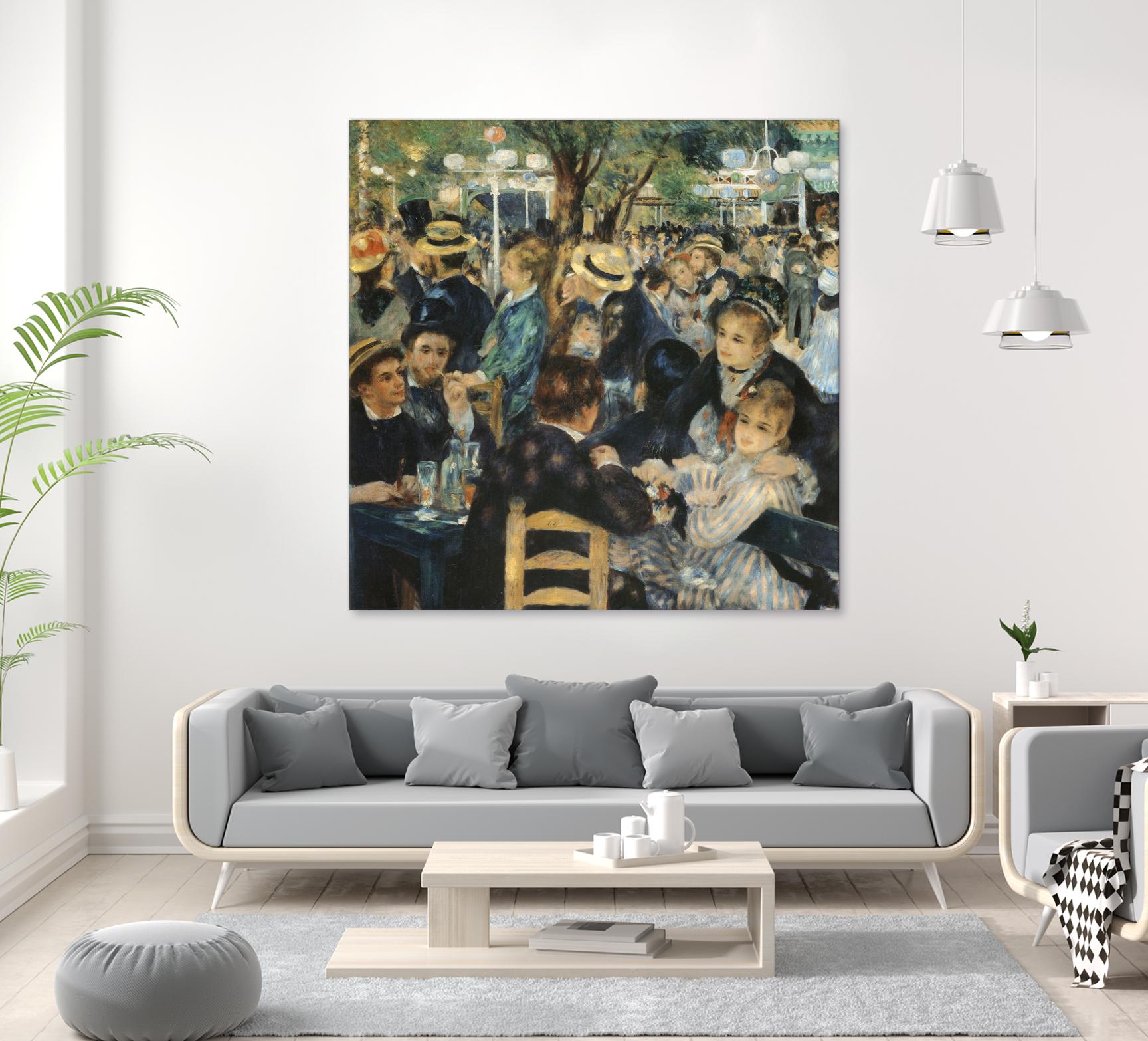 Bal du Moulin de la Galette 1876 by Pierre-Auguste Renoir - Famous Impressionist Painting Reproduction - Wall Art for Living Room, Bedroom & Office Decor