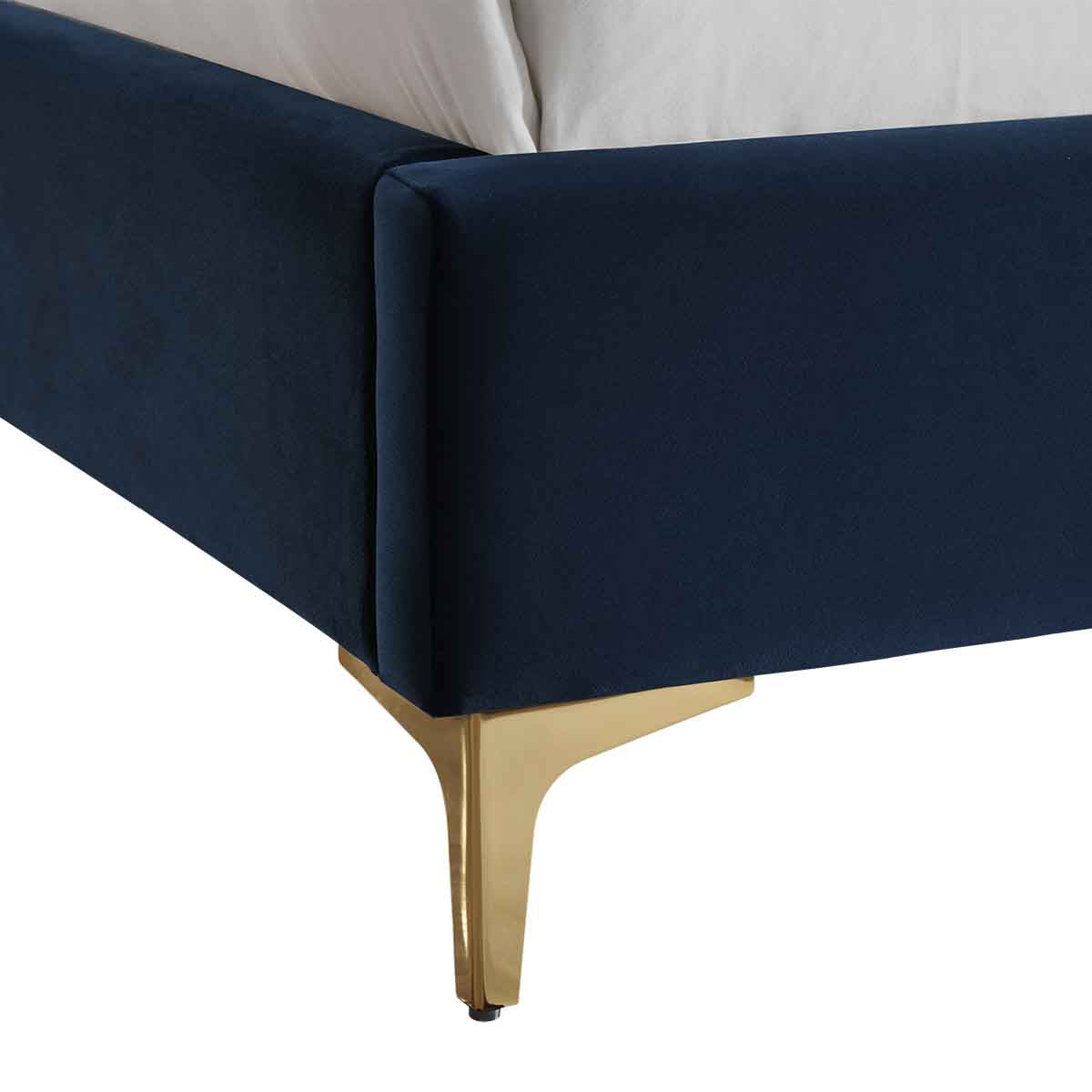 Luxury Georgia Velvet King Size Bed Frame - Elegant Upholstered Headboard for Master Bedroom | Perfect for Modern & Classic Home Decor