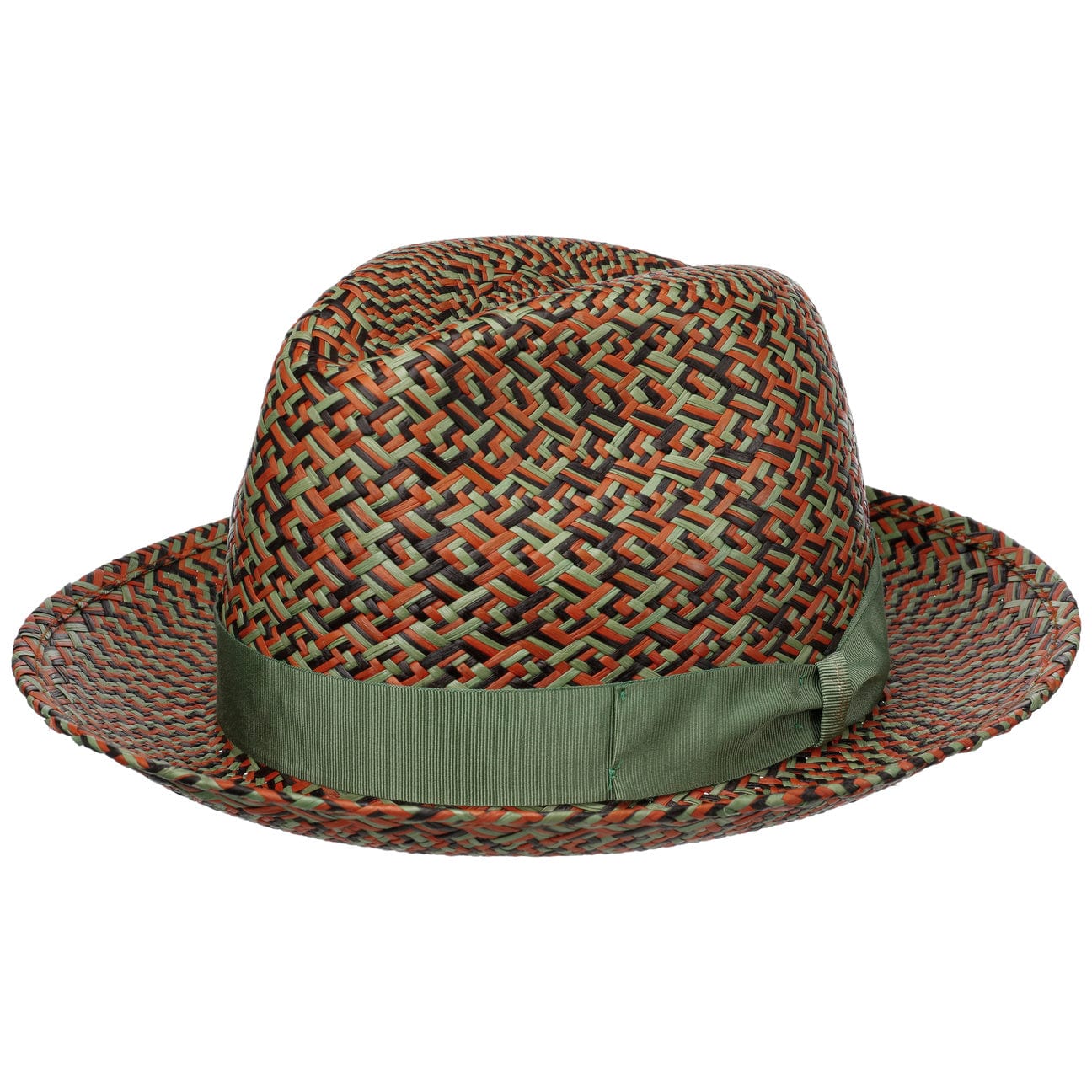 Borsalino Federico Patterned Panama Hat for Men & Women - Lightweight Summer Sun Hat for Beach, Travel & Outdoor Activities
