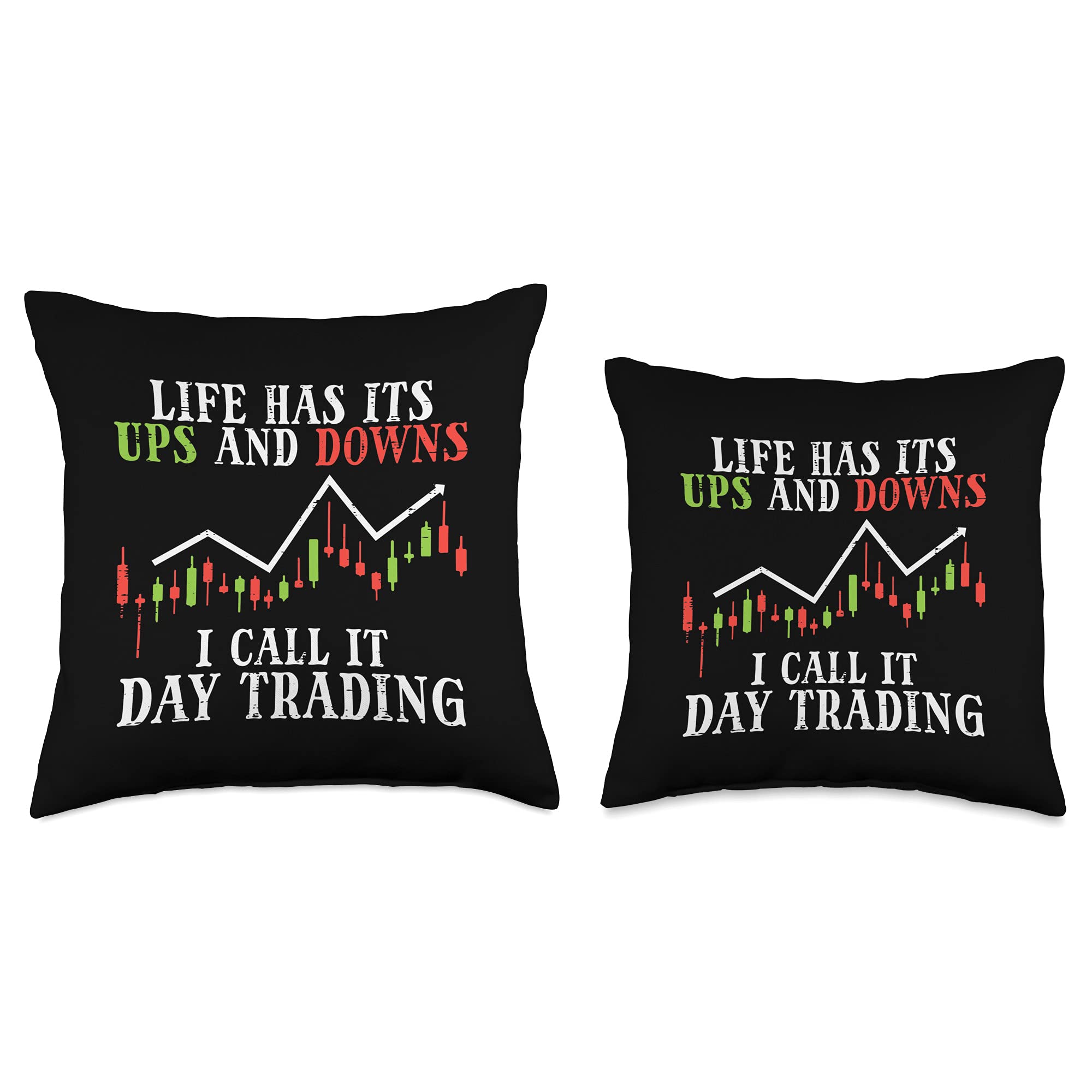 Crypto & Stock Market Trader Throw Pillow - Perfect for Day Trading Enthusiasts & Home Office Decor