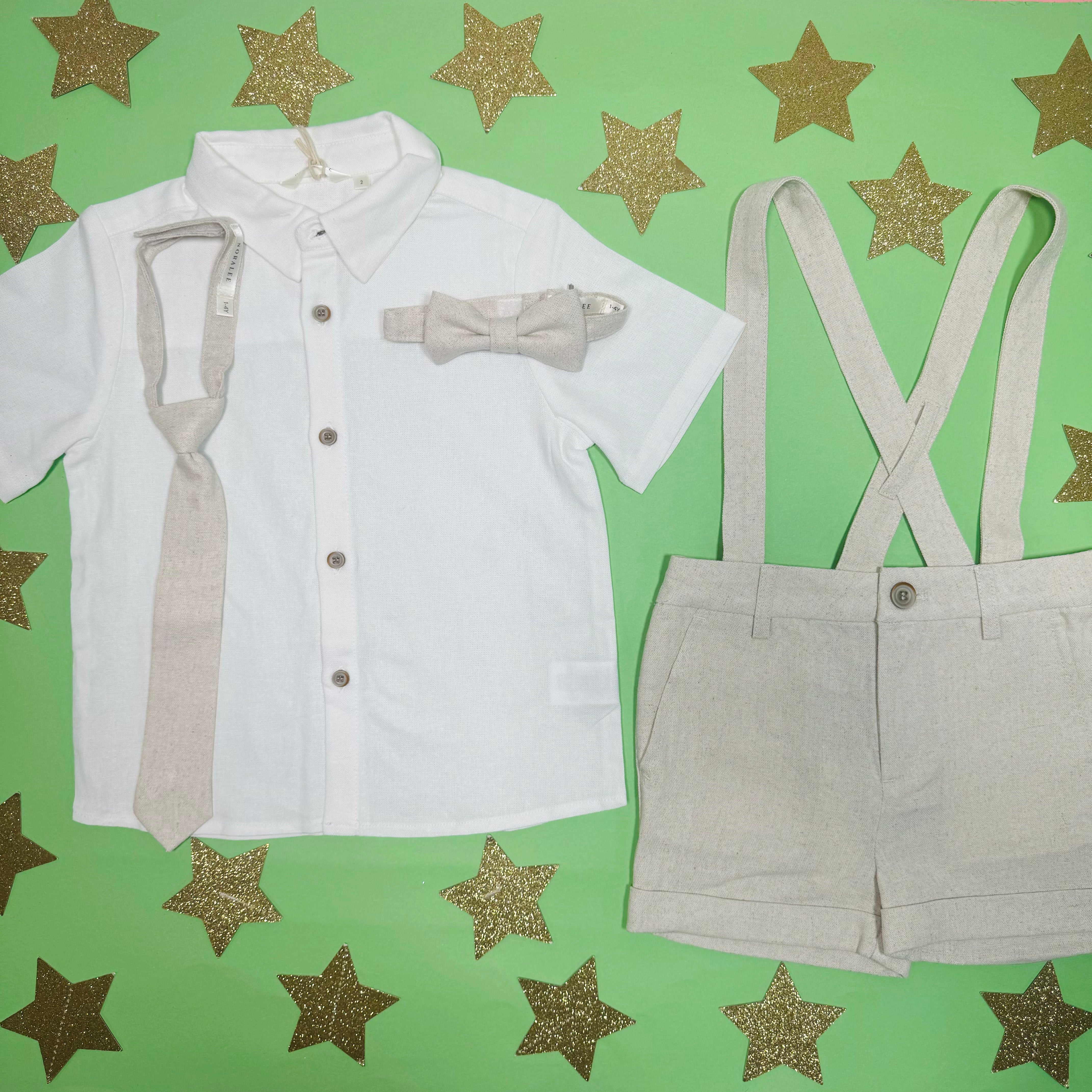 Linen Suspenders Shorts for Men - Comfortable & Stylish Casual Wear - Perfect for Summer, Travel, and Outdoor Activities