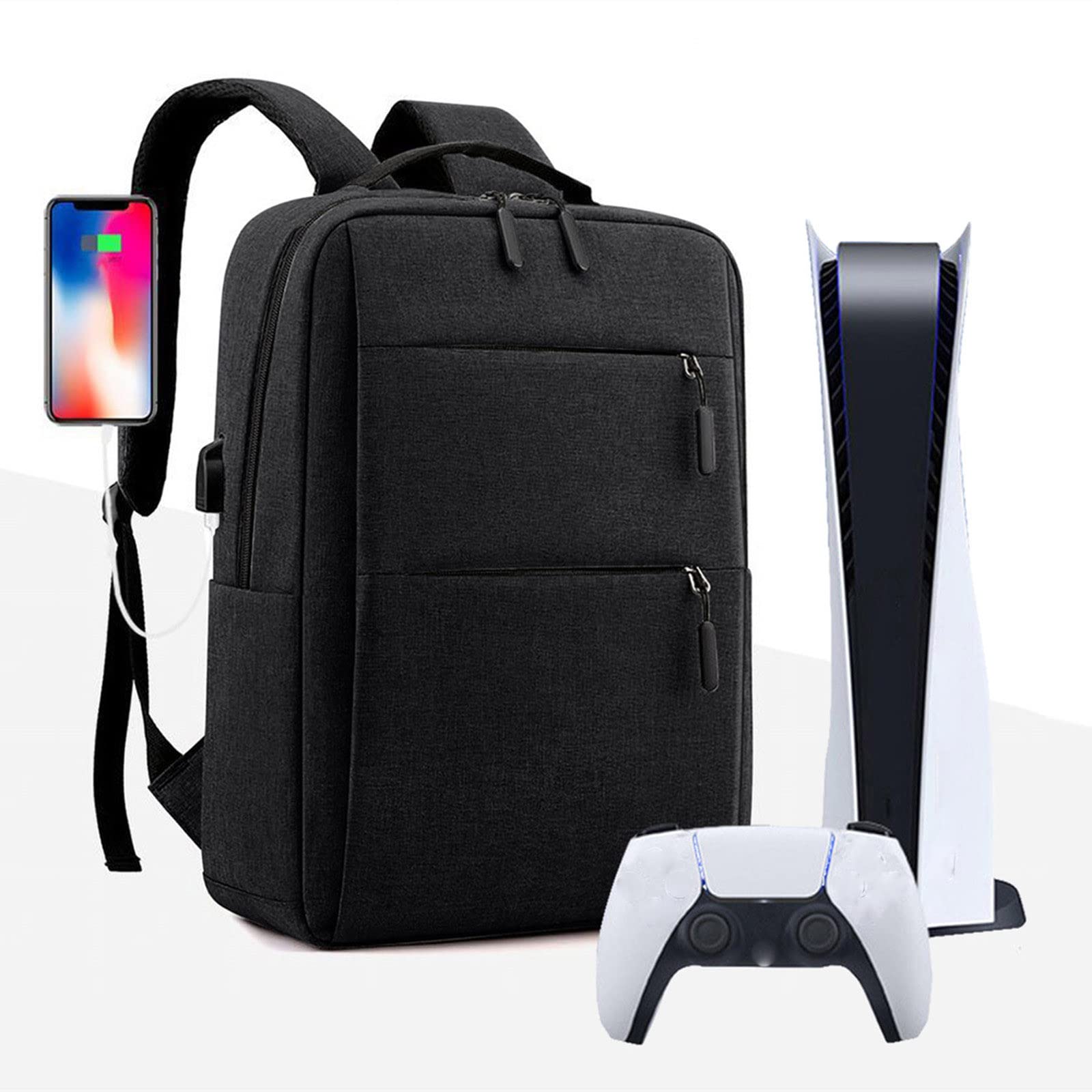PS5 Travel Storage Bag - Shockproof & Scratchproof Carrying Case for PS5 Console, Discs/Digital Edition, Controllers, Game Cards & Accessories | Perfect for Gaming Travel & Home Storage