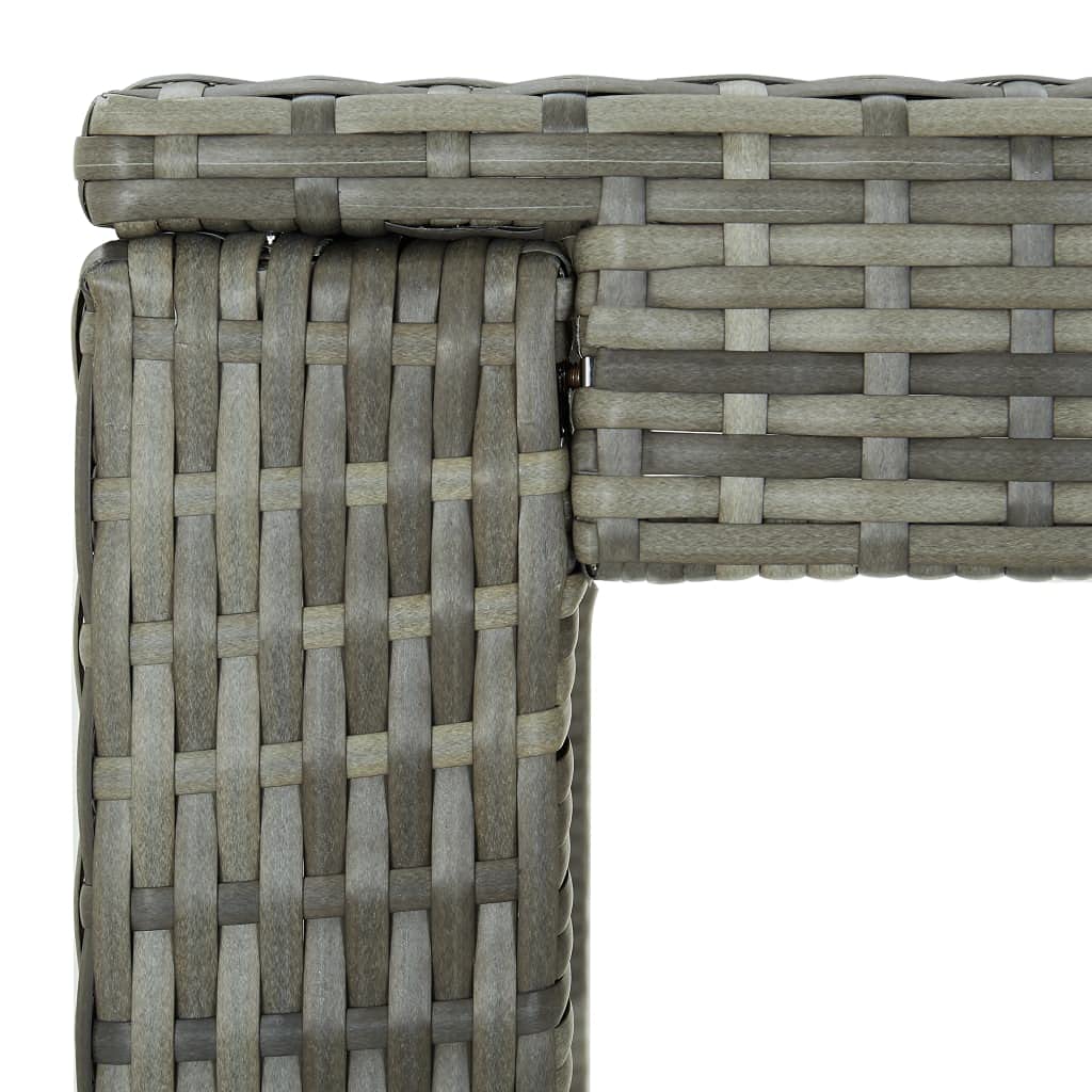 Stylish Brown Poly Rattan Outdoor Dining Table 39.4