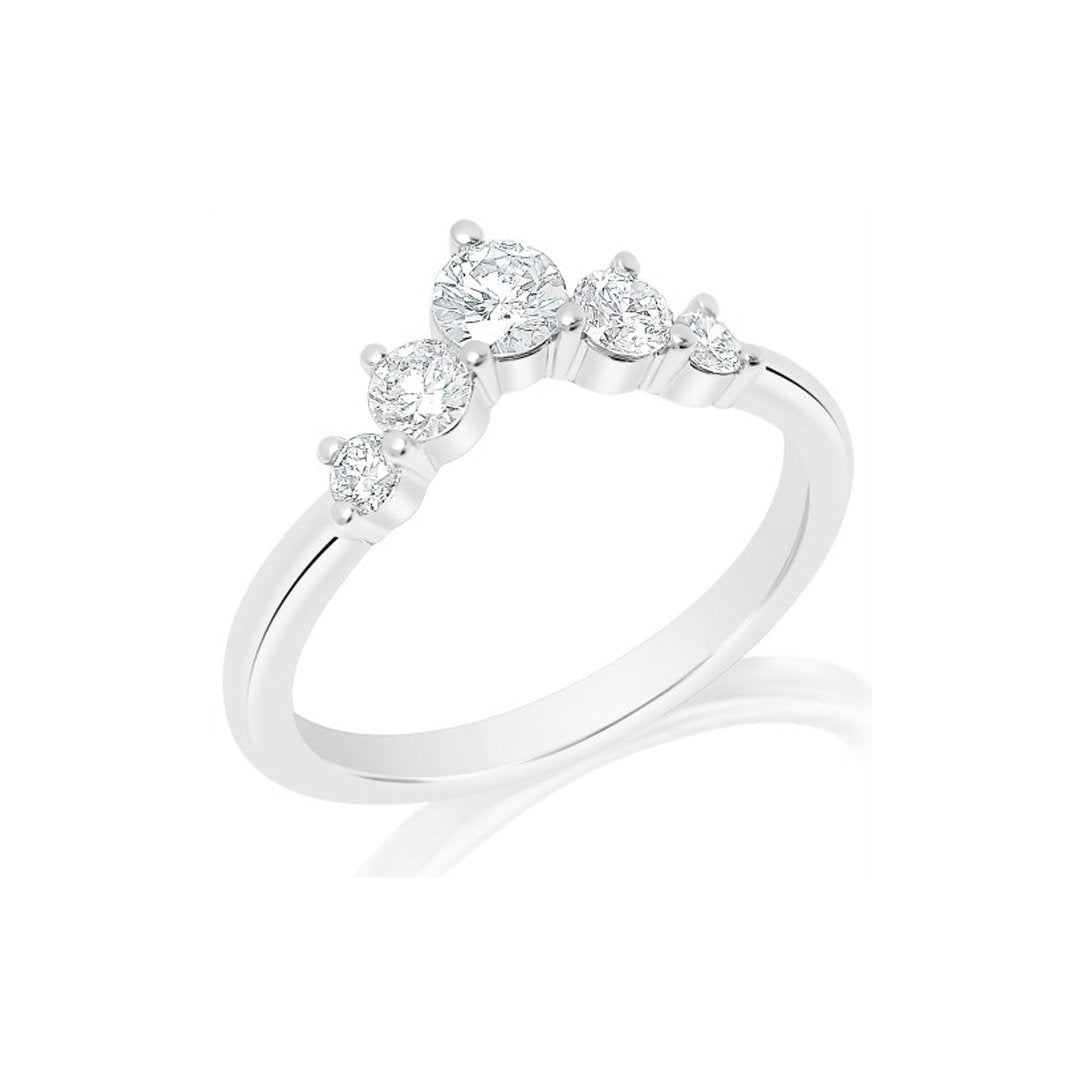 0.58 Carat Diamond Contour Wedding Band - Elegant & Timeless Ring for Women - Perfect for Engagement, Anniversary & Special Occasions