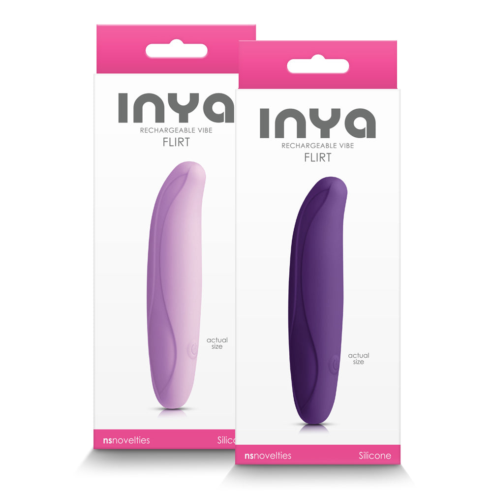 Inya Flirt Rechargeable Ultra Flexible Silicone Vibrator - Waterproof G-Spot Clitoral Stimulator for Women - Perfect for Couples Play & Solo Pleasure