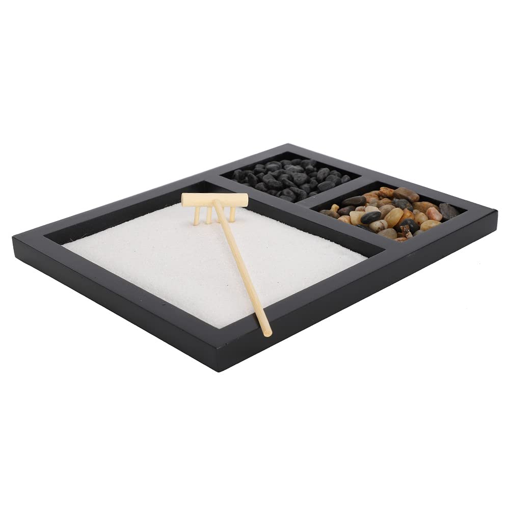 Zen Sand Tray for Stress Relief - Easy to Use Peaceful Ambient Sand Tray for Home Decor, Living Room & Office Meditation Accessory | Perfect for Mindfulness Practice, Anxiety Relief & Relaxation Therapy