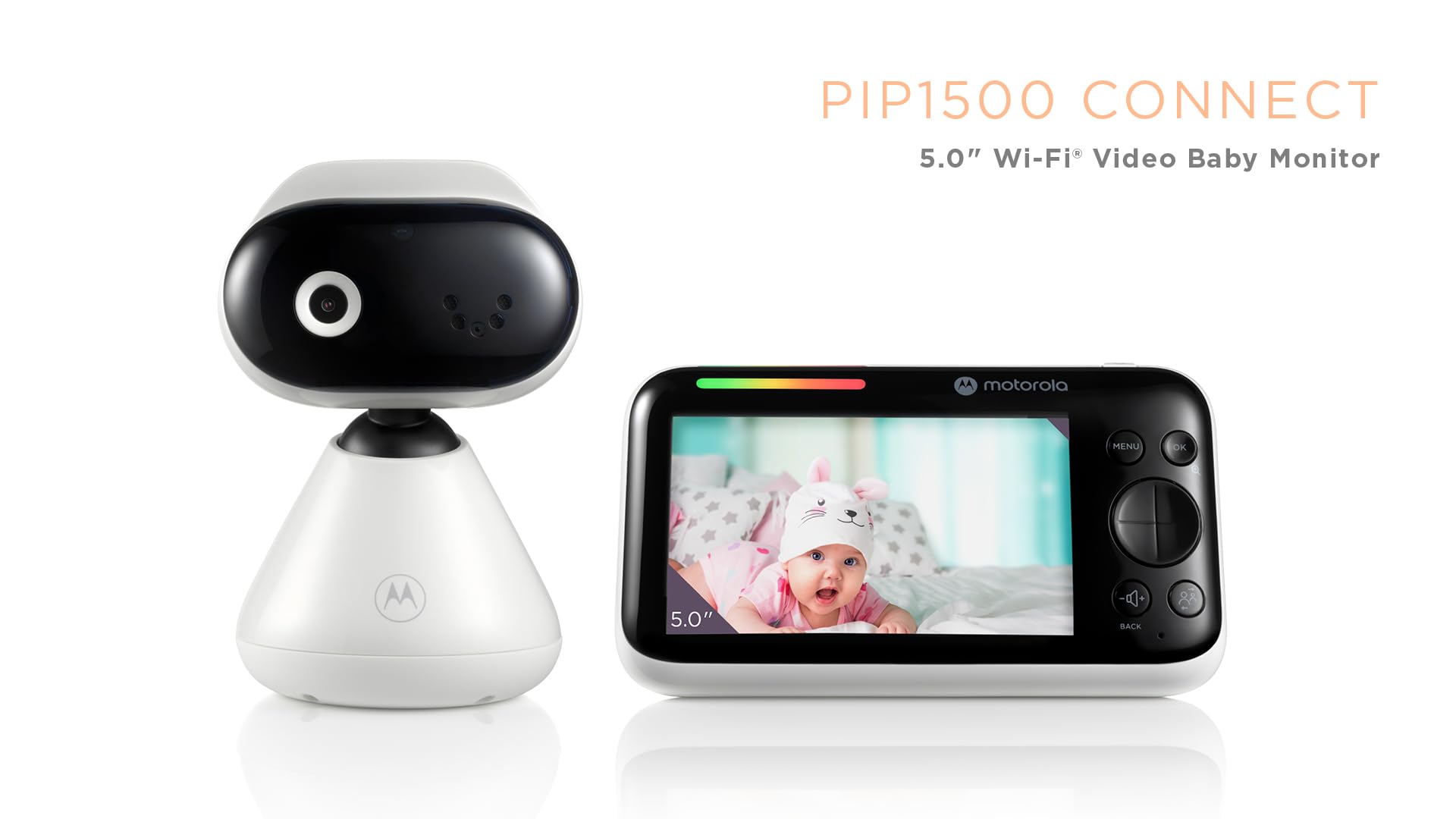 Motorola PIP1500 WiFi Video Baby Monitor with HD Camera, Night Vision & Two-Way Audio - Real-Time Remote Monitoring for Babies & Toddlers at Home or Travel