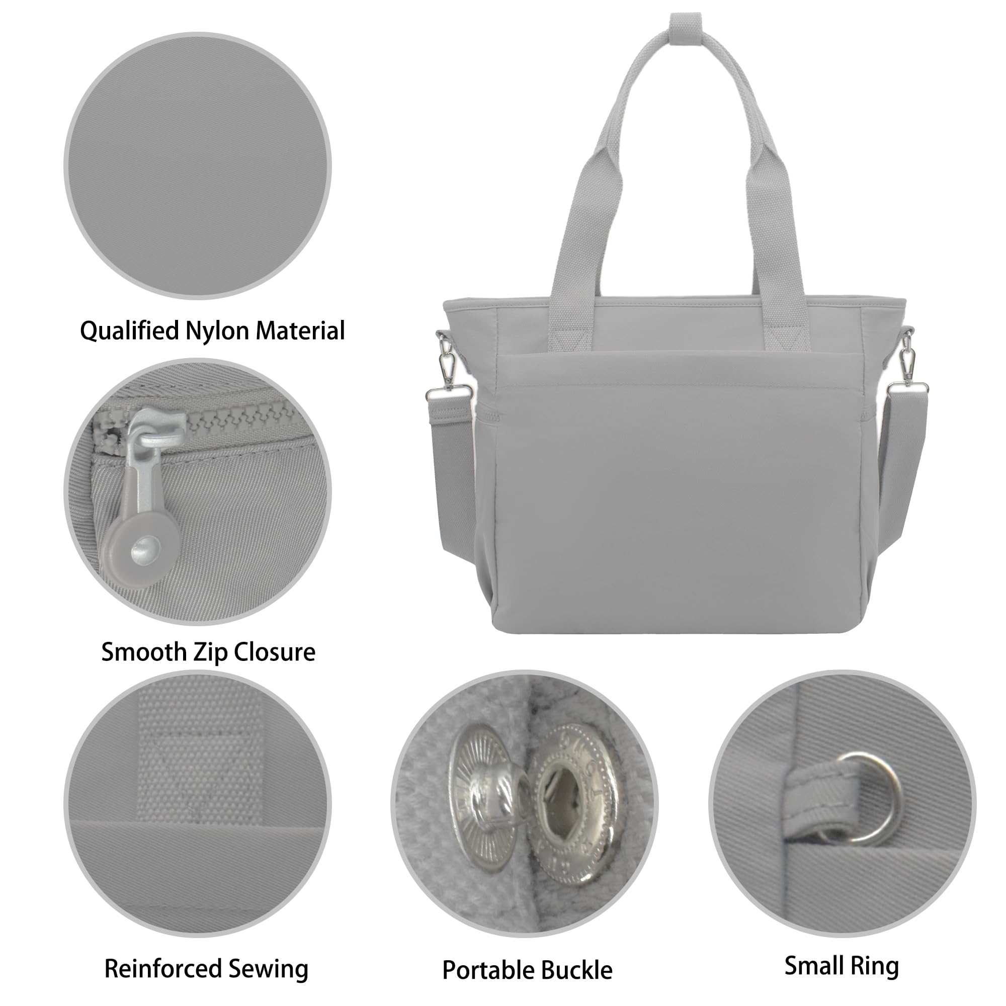Stylish Large Tote Bag for Women with Multiple Compartments & Zipper Closure - Perfect Waterproof Work Shoulder Bag for Office, Travel, Gym & Daily Commute