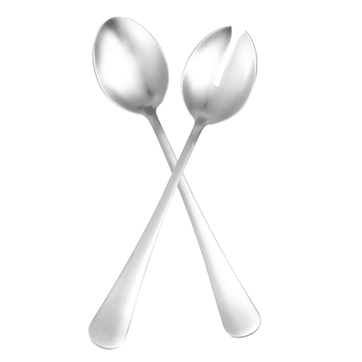 TOPBATHY 2-Piece Stainless Steel Salad Fork and Spoon Set - Durable Kitchen Utensils for Cooking, Serving Desserts, Soups, Fruits | Perfect for Dinner Parties, Picnics, and Home Dining