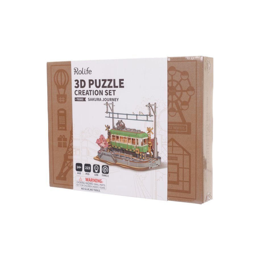 ROLIFE Sakura Journey DIY Miniature House Kit - Creative Japanese Cherry Blossom Themed Craft for Adults & Teens - Perfect for Home Decor, Gift Giving & Relaxation Therapy