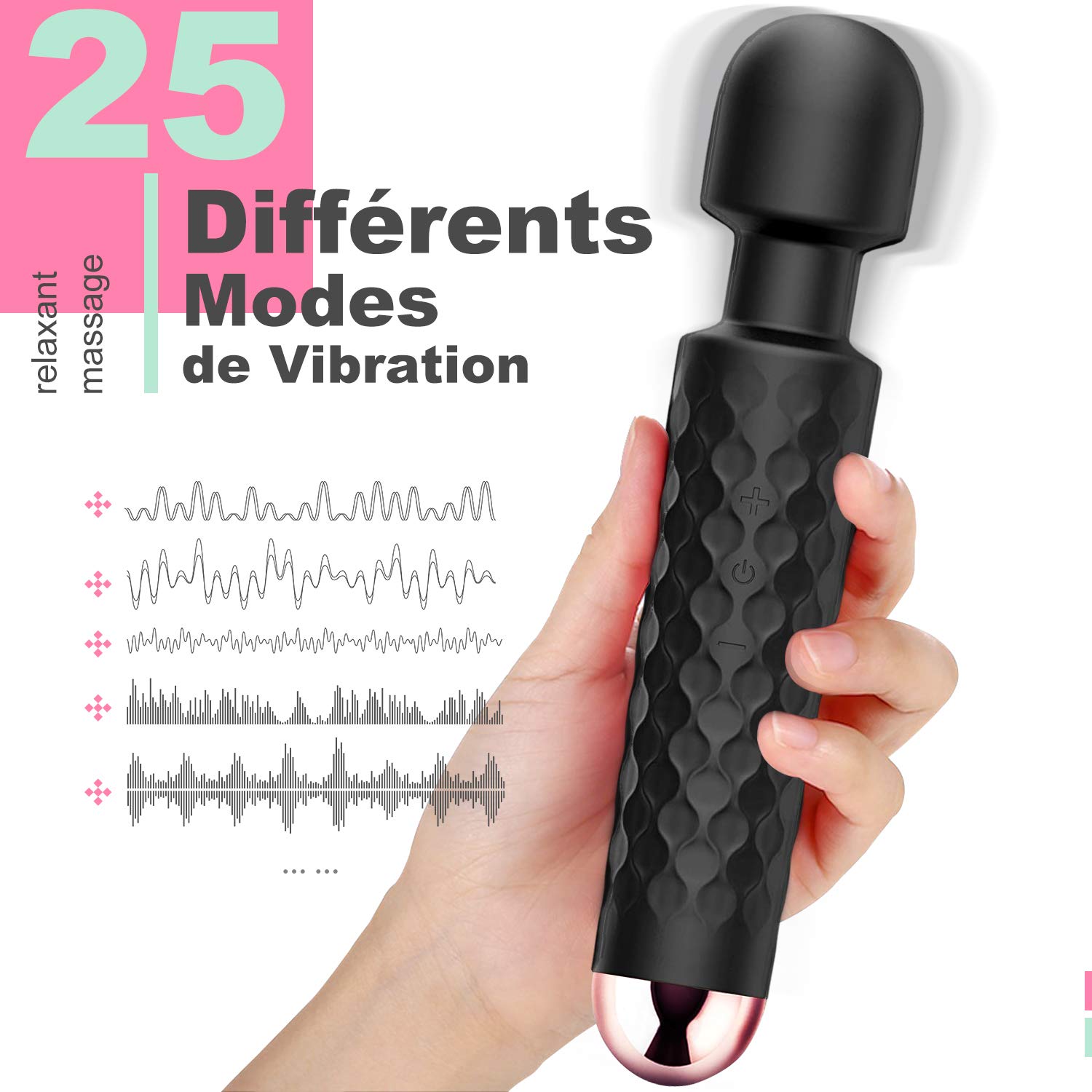 Powerful Clitoral Vibrator for Women - 25 Vibration Modes, Waterproof G-Spot & Clit Stimulator, Realistic Magic Dildo - Perfect for Solo Play, Couples & Sensual Massage